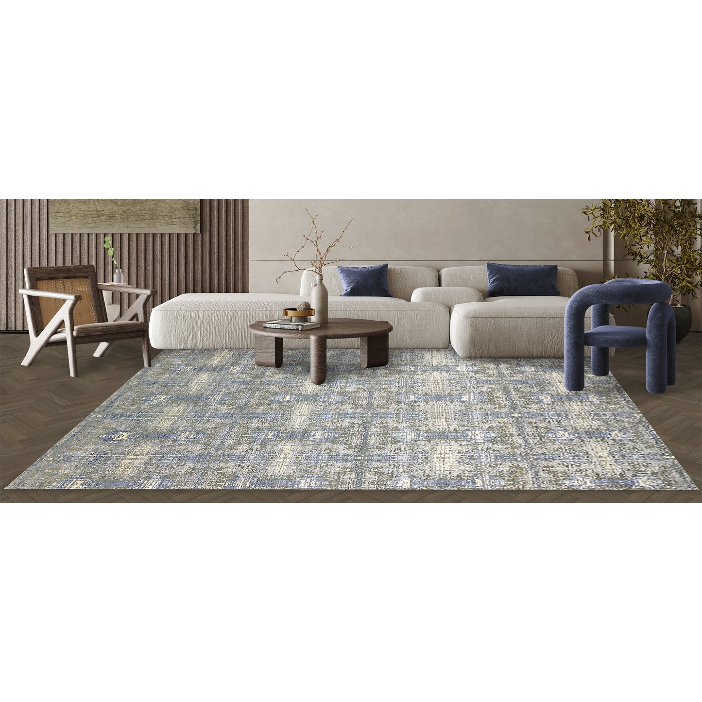 CANTERBURY SILK JI207 GREY / BLUE