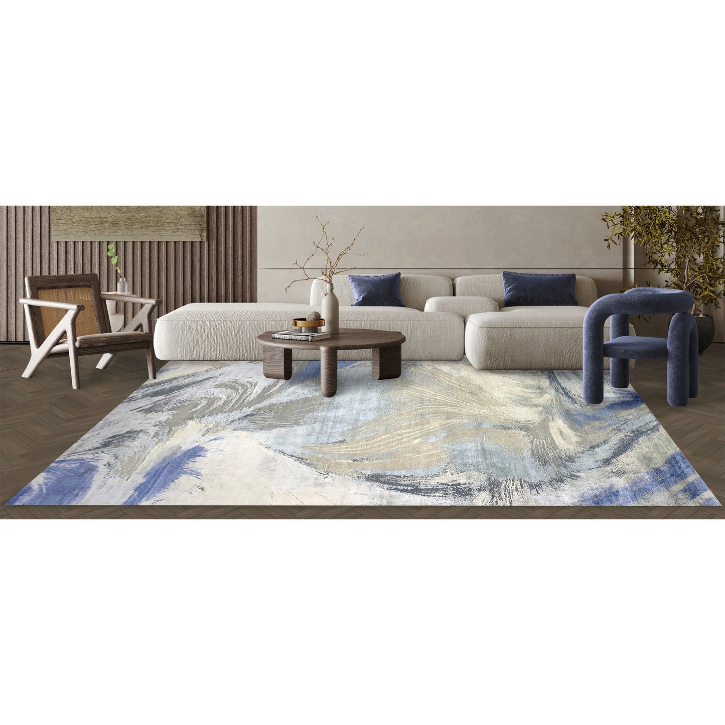 CANTERBURY SILK JI248 GREY / BLUE