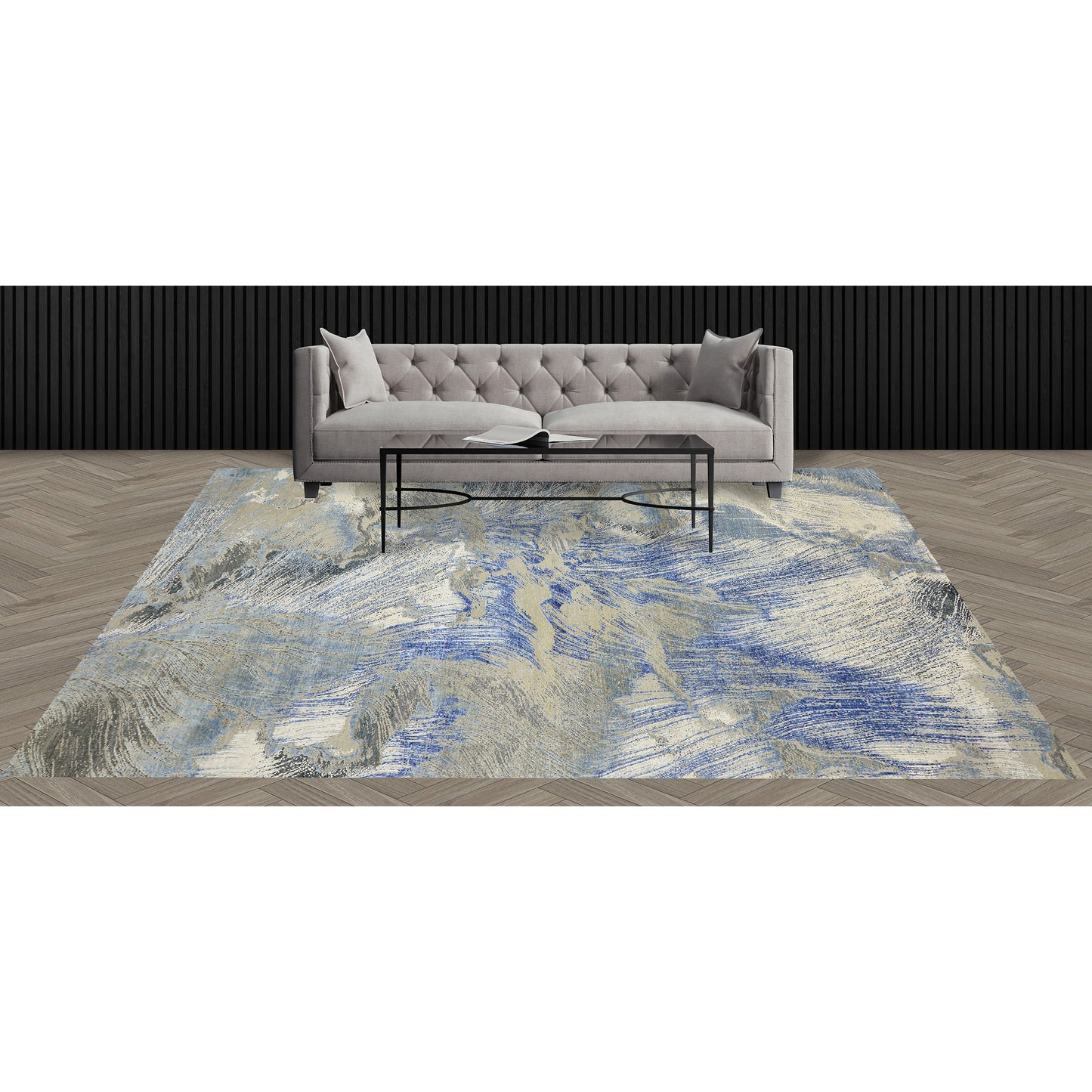 CANTERBURY SILK JI250 IVORY / BLUE