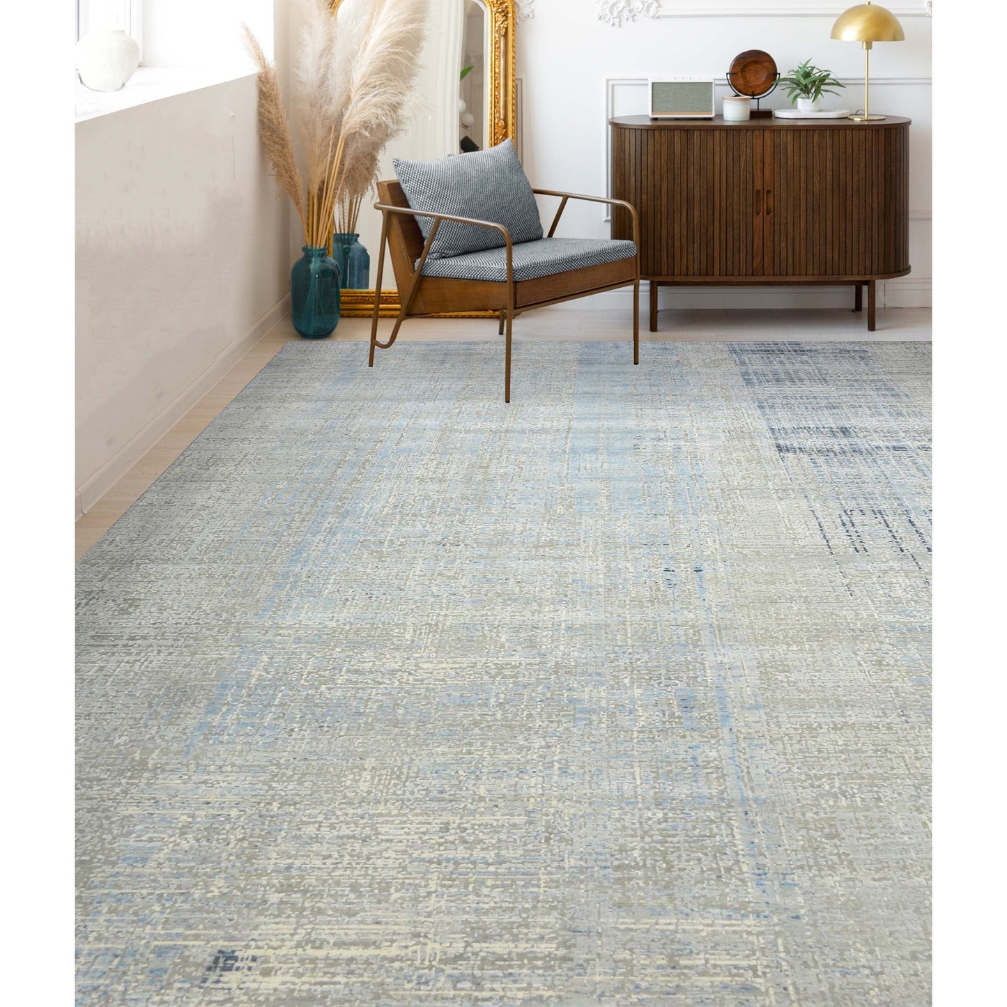 CANTERBURY SILK JM165 SILVER / LIGHT BLUE