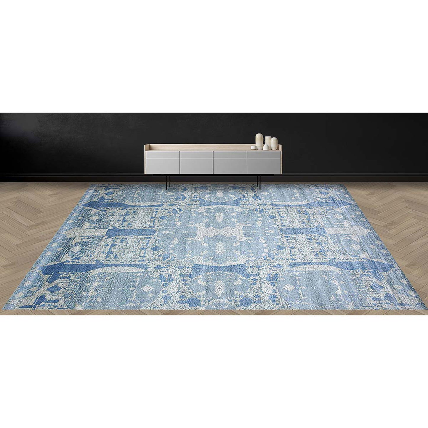 CANTERBURY SILK JPS64 SILVER / LIGHT BLUE