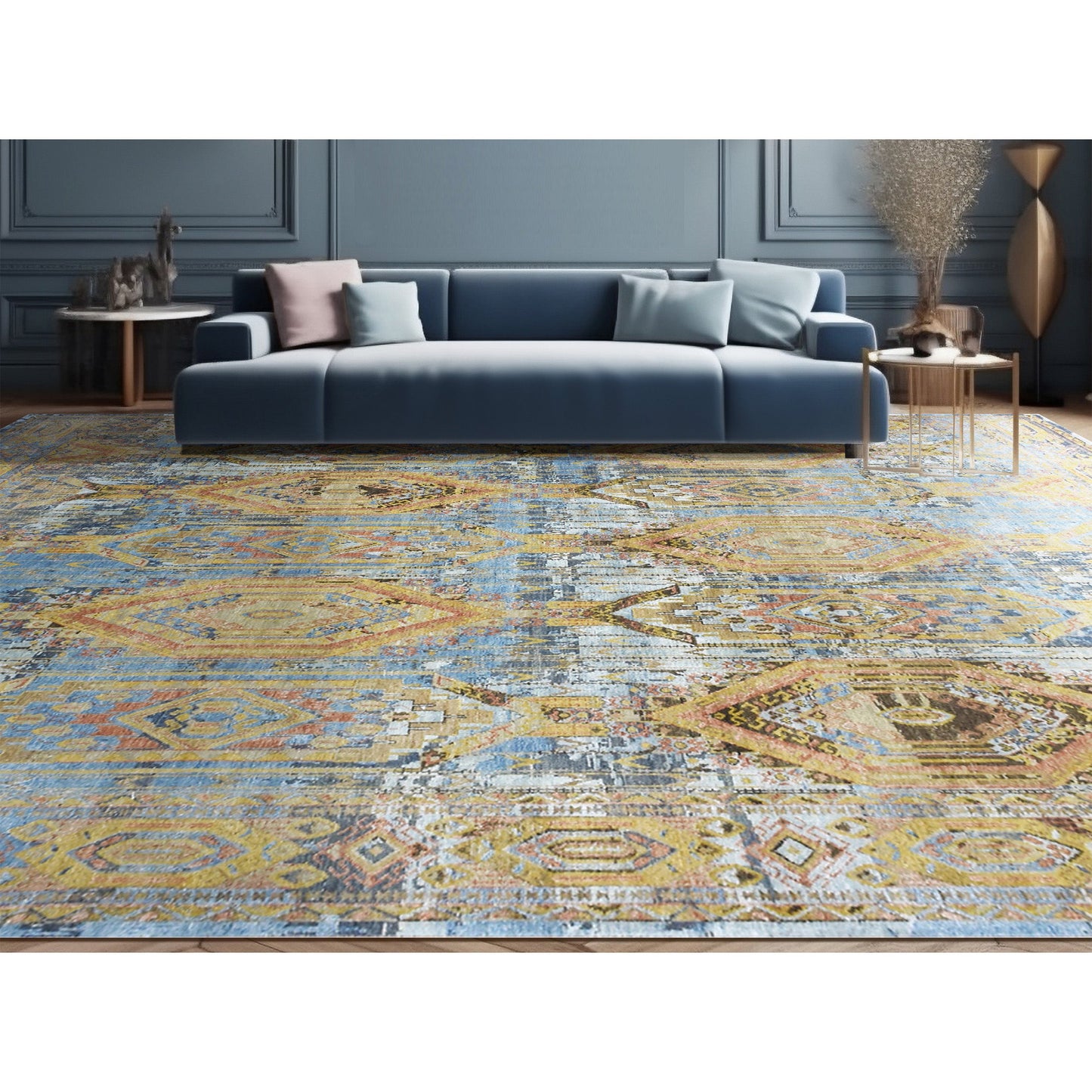 CANTERBURY SILK JS261 LIGHT BLUE / NATURAL