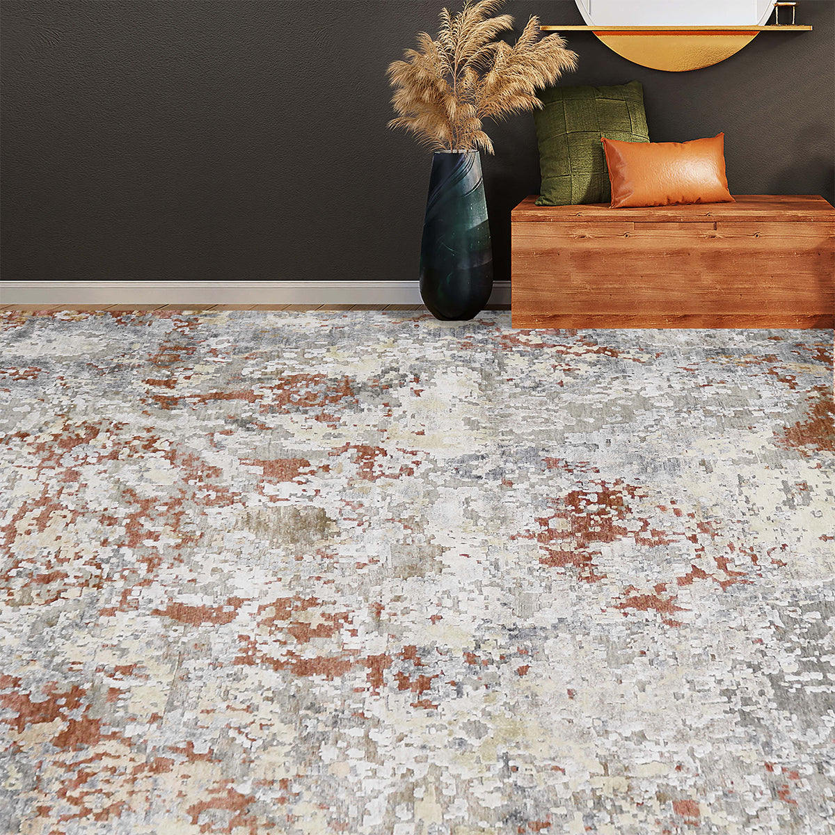 CANTERBURY SILK RP-24 GREY / RUST