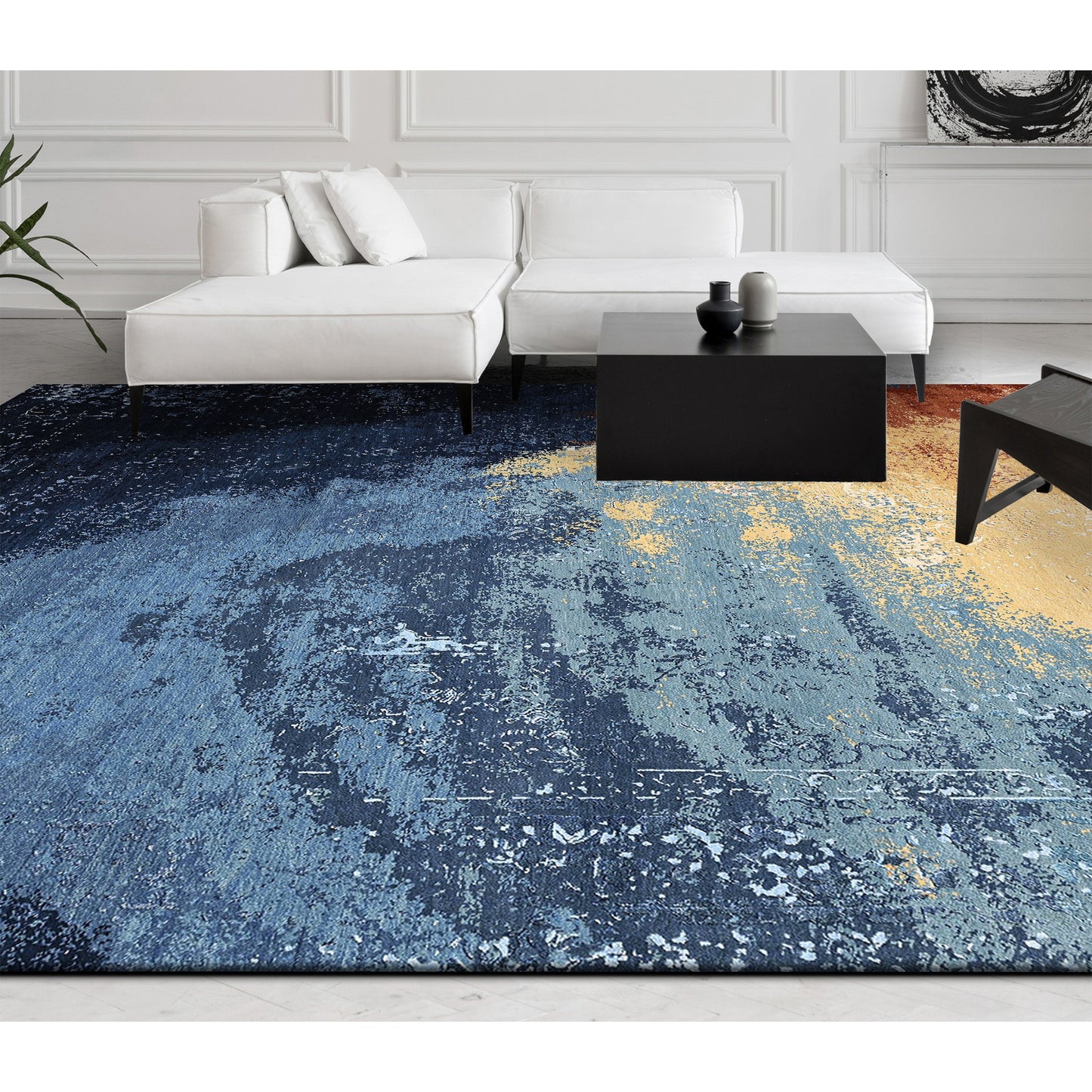 CANVAS ART II KCUT2 DENIM BLUE / GOLD