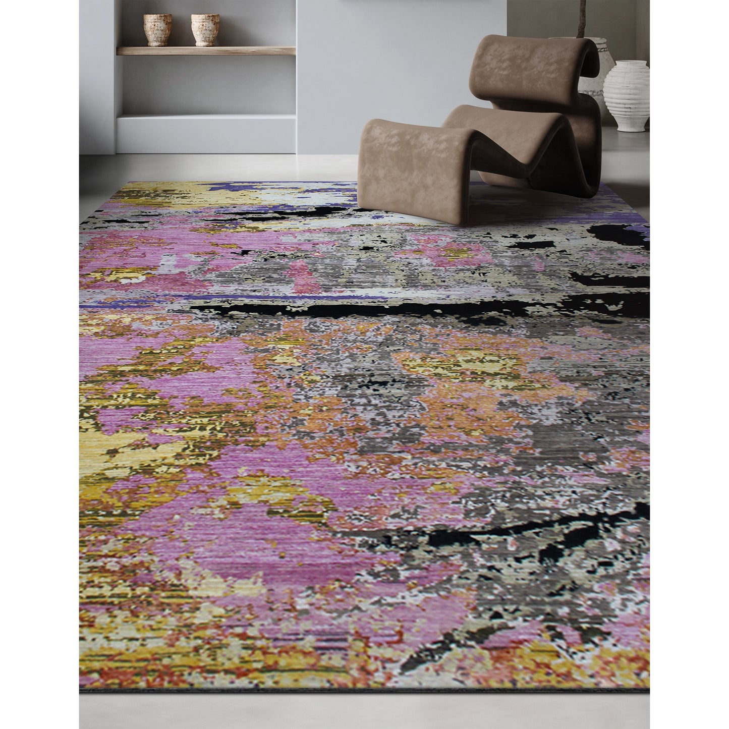 CANVAS ART II SH035 BROWN / YELLOW