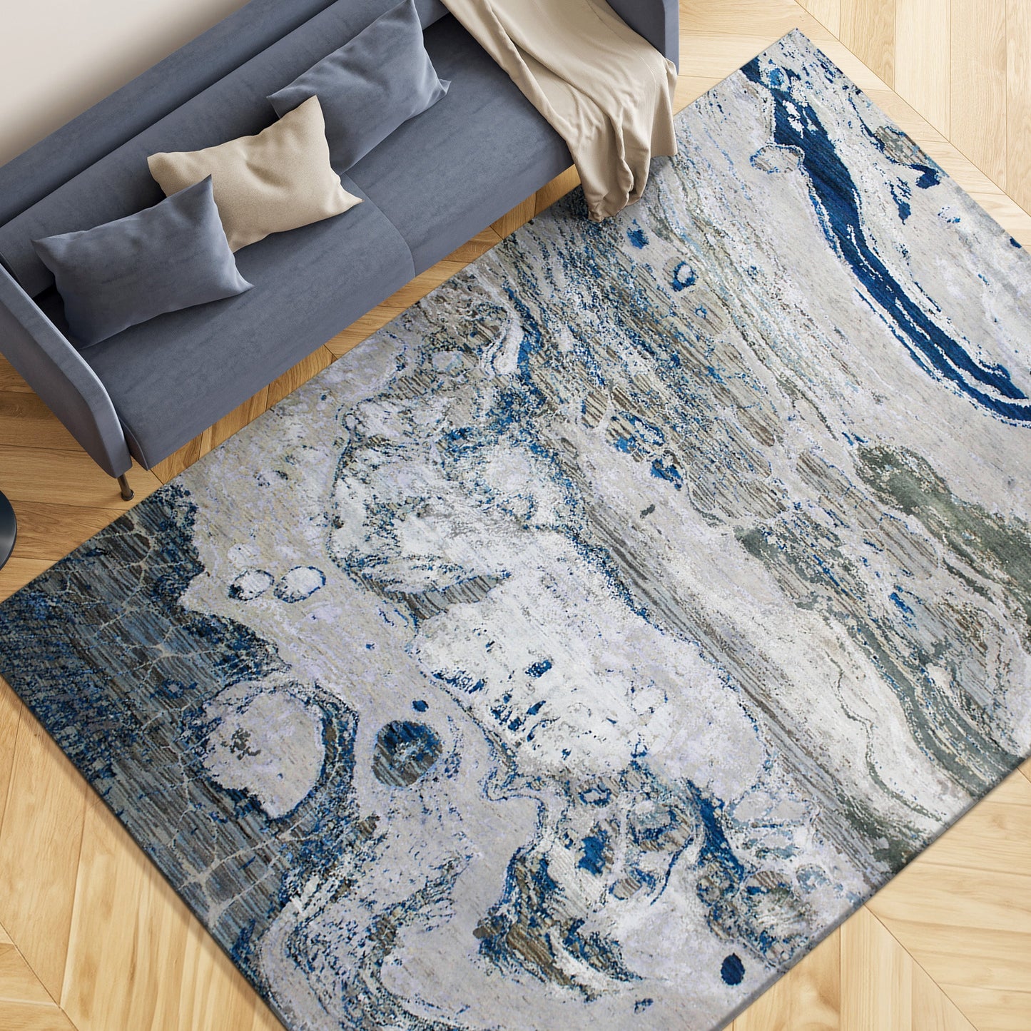 CANVAS ART II SH049 BLUE / GREY