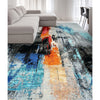 CANVAS ART W/ SILK 2395B BLUE