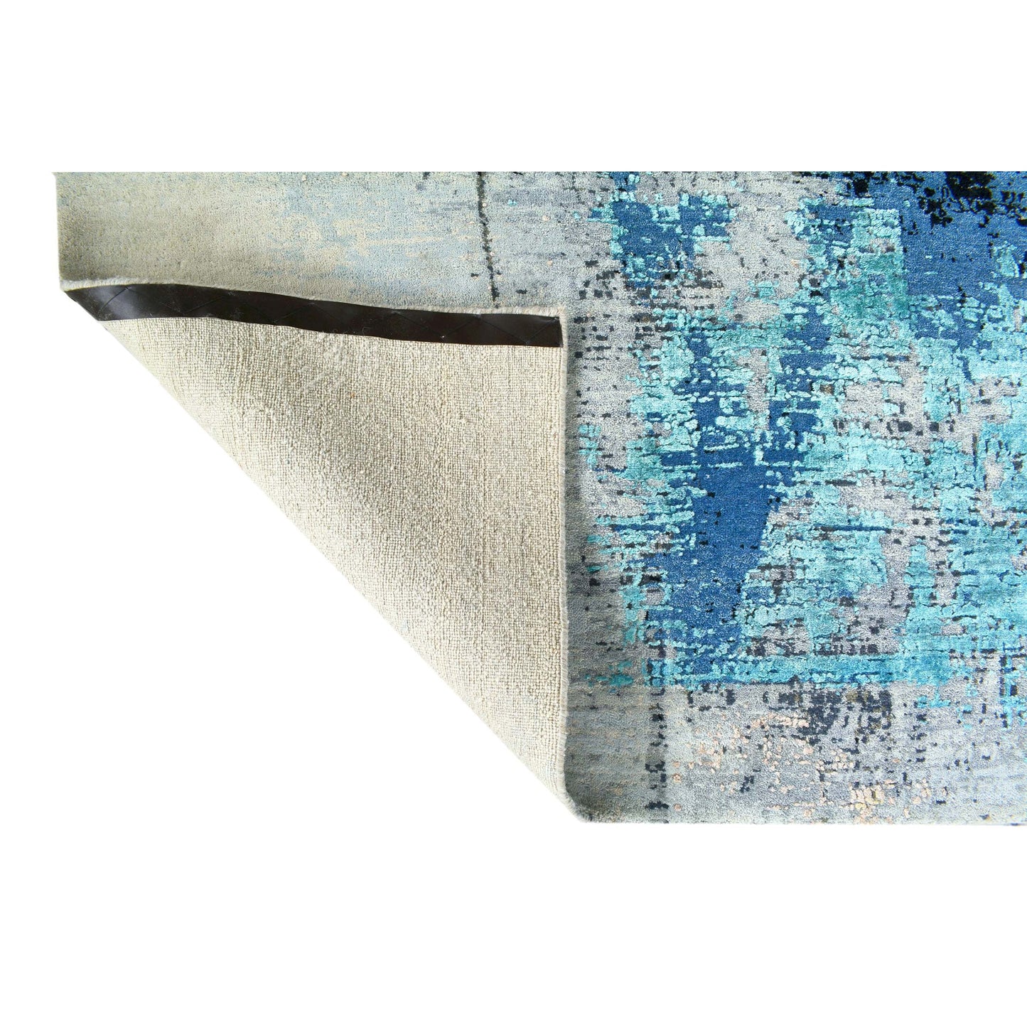 CANVAS ART W/ SILK 2395B BLUE