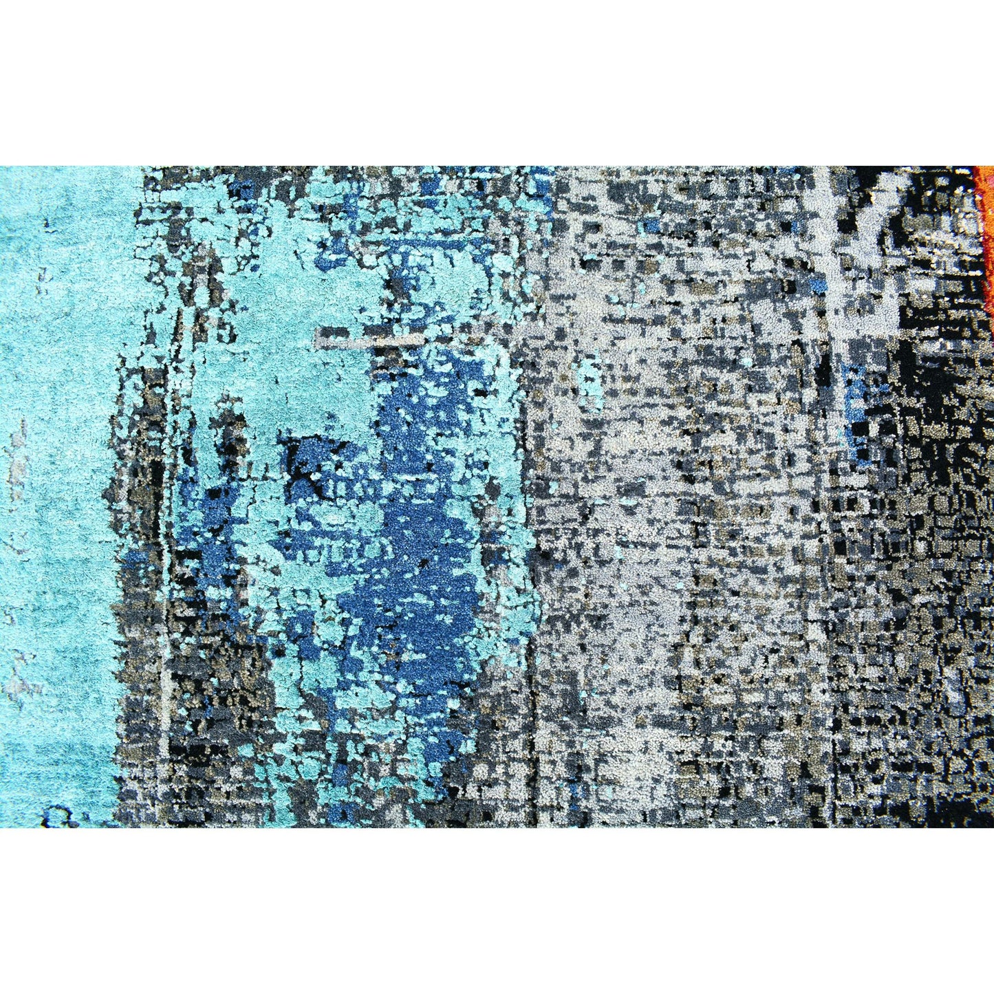 CANVAS ART W/ SILK 2395B BLUE