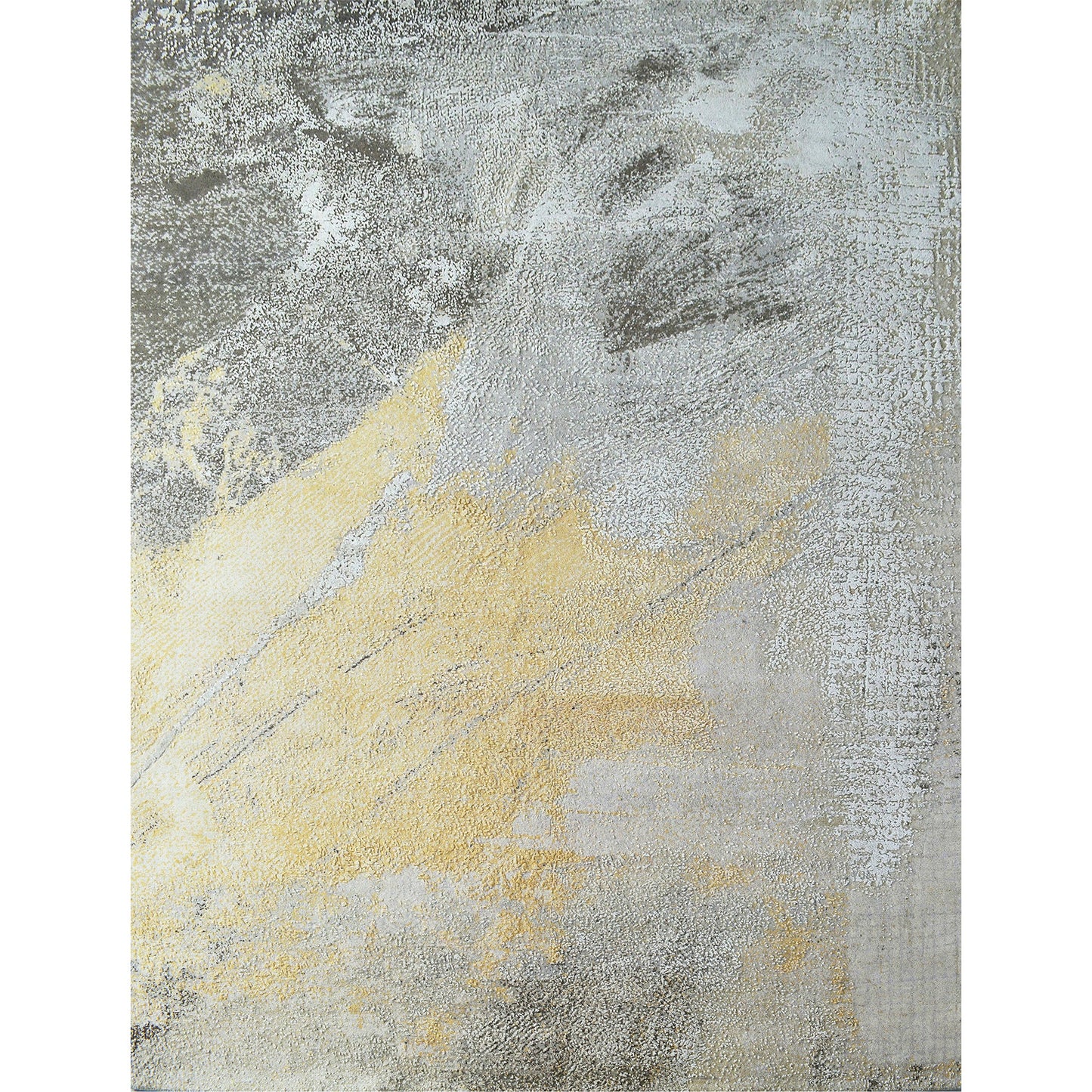 CANVAS ART W/ SILK 9296A CHARCOAL / YELLOW