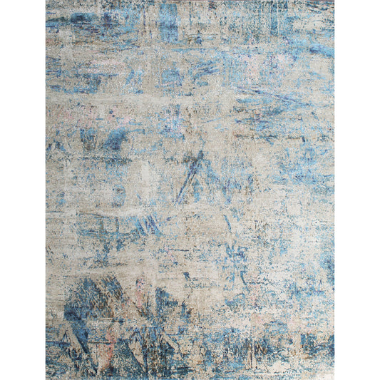 CANVAS ART W/ SILK B1920 BEIGE / LIGHT BLUE