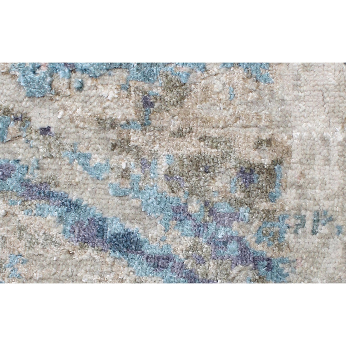 CANVAS ART W/ SILK B1920 BEIGE / LIGHT BLUE