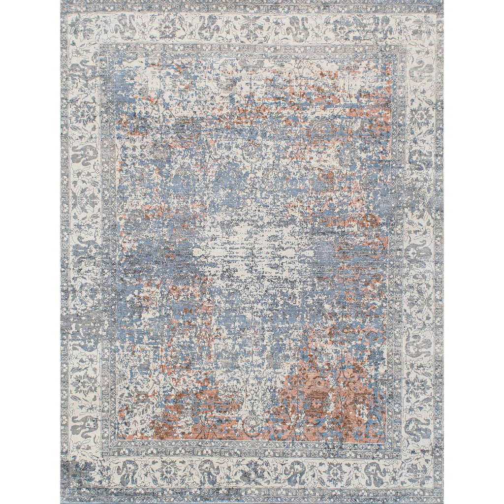 CANVAS ART W/ SILK B1924 SILVER / PEACH