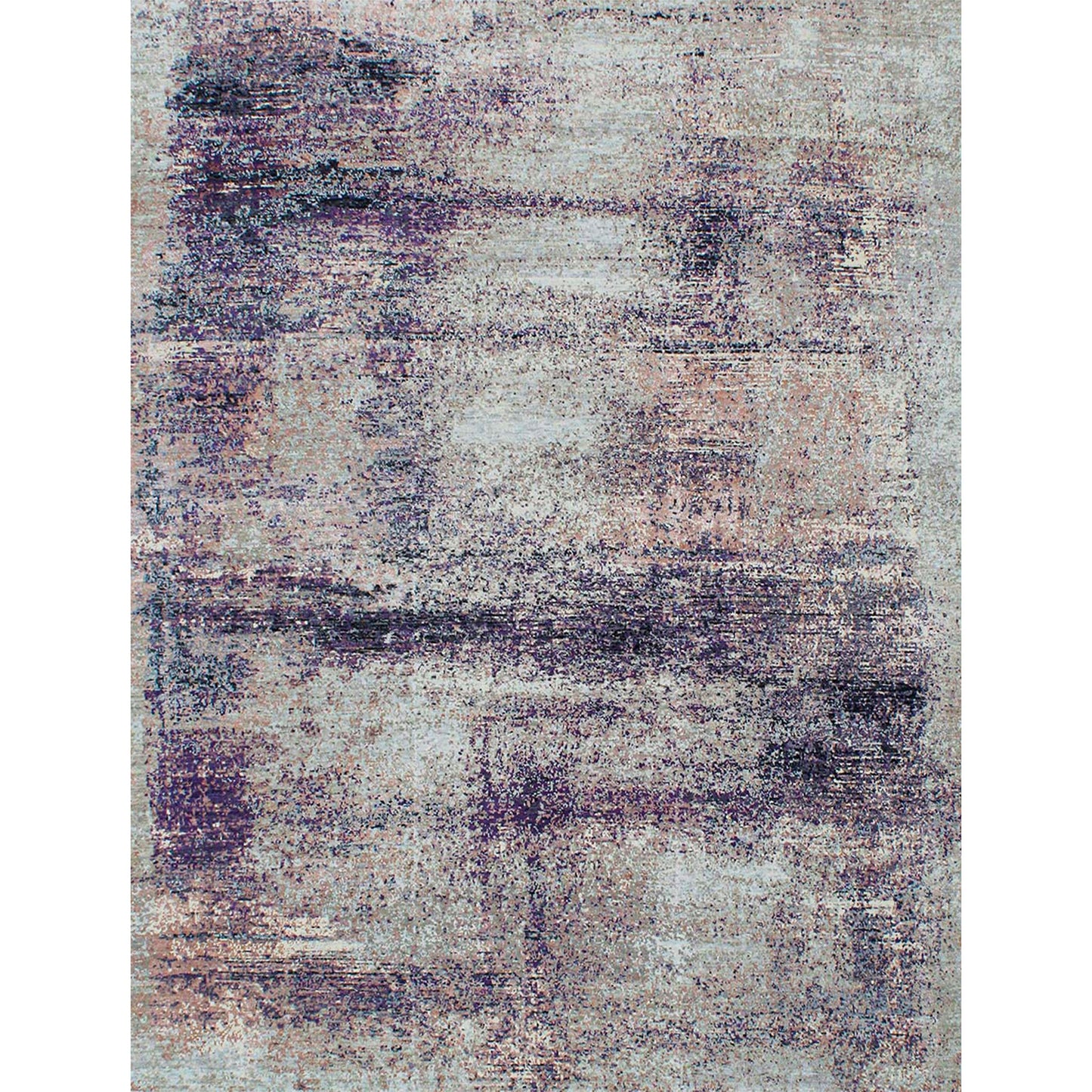 CANVAS ART W/ SILK B1942 SILVER / LILAC