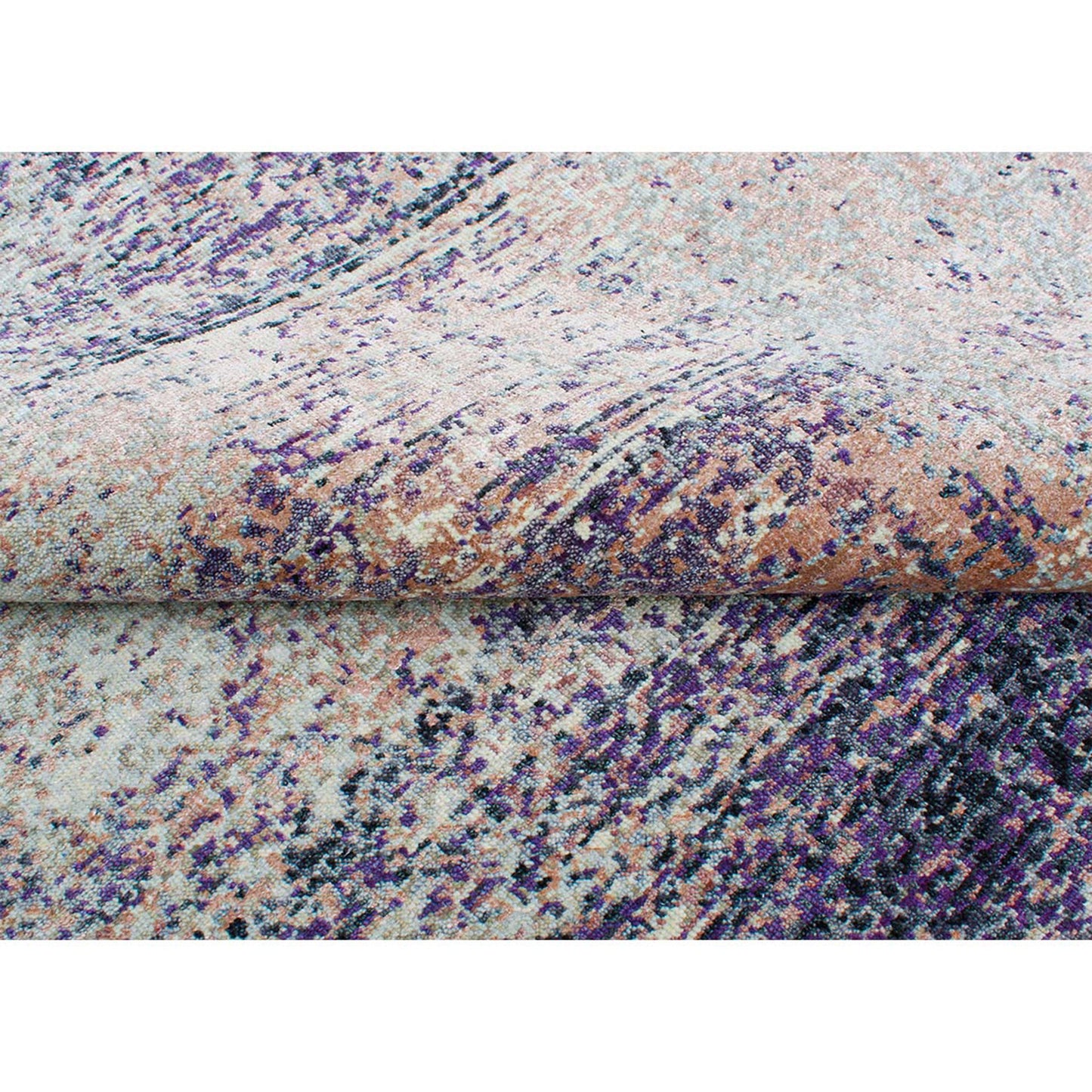 CANVAS ART W/ SILK B1942 SILVER / LILAC