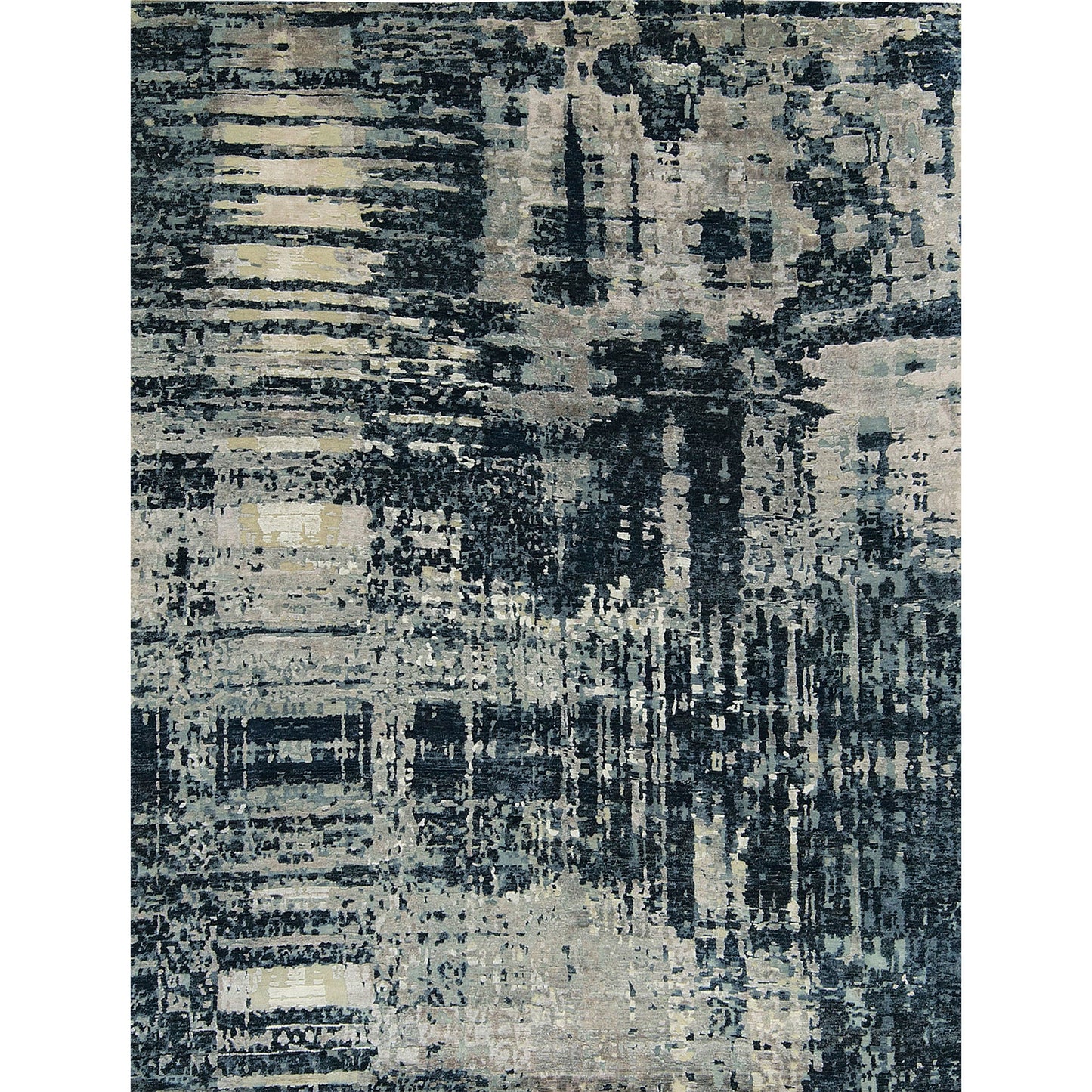 CANVAS ART W/ SILK BCN-8 BLUE / SILVER