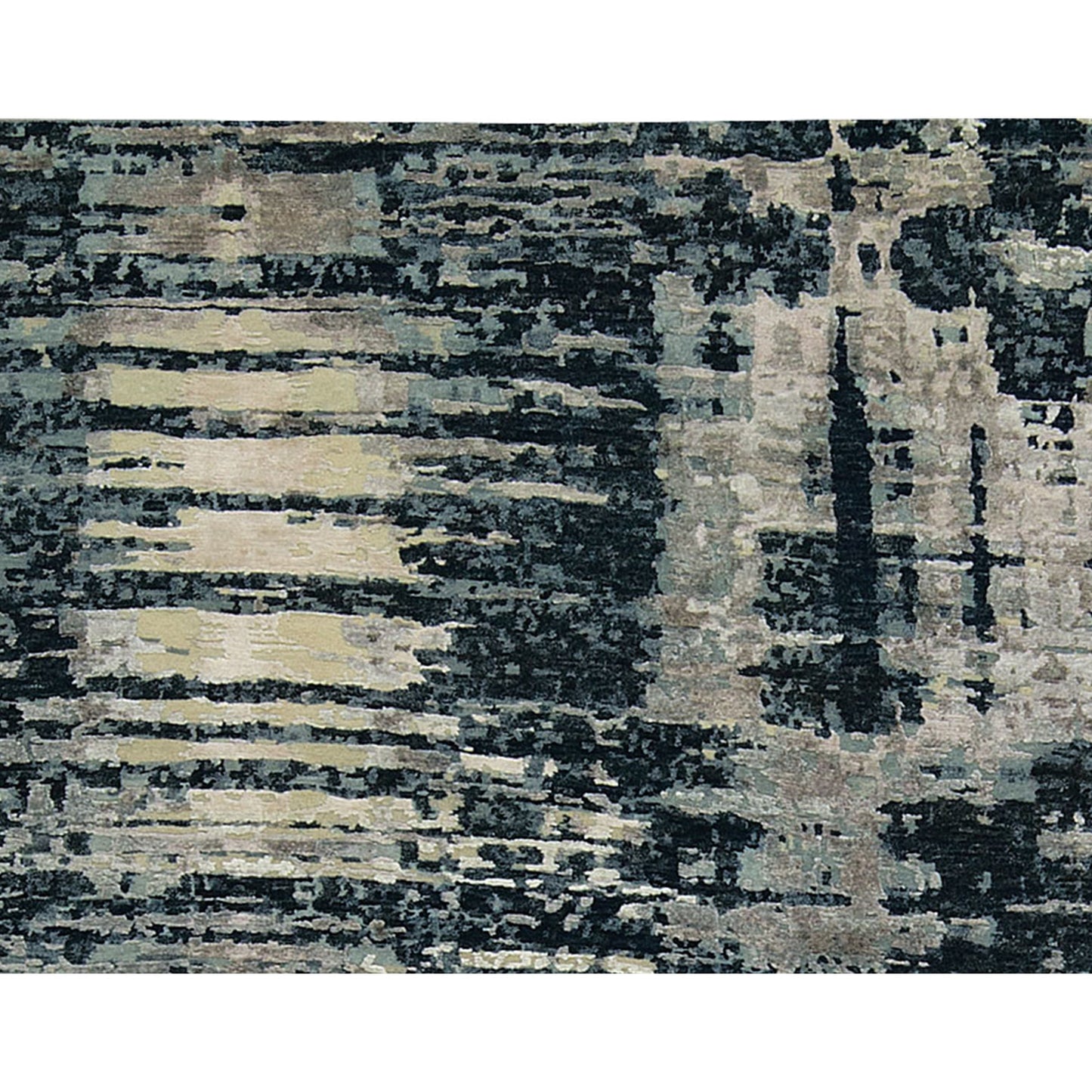 CANVAS ART W/ SILK BCN-8 BLUE / SILVER