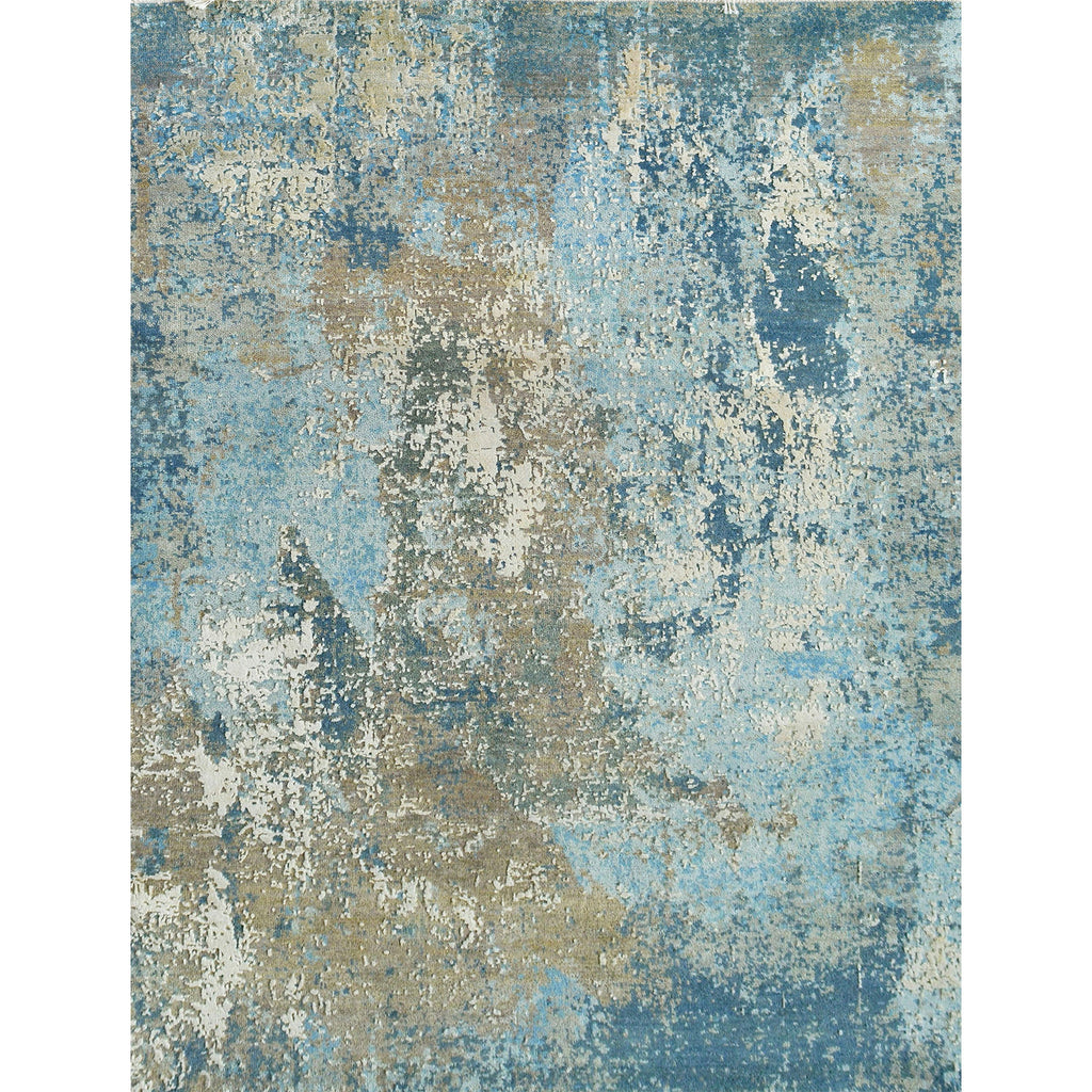 CANVAS ART W/ SILK C2363 GREY / BLUE