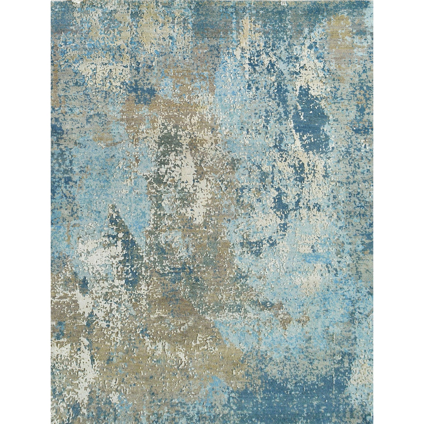CANVAS ART W/ SILK C2363 GREY / BLUE