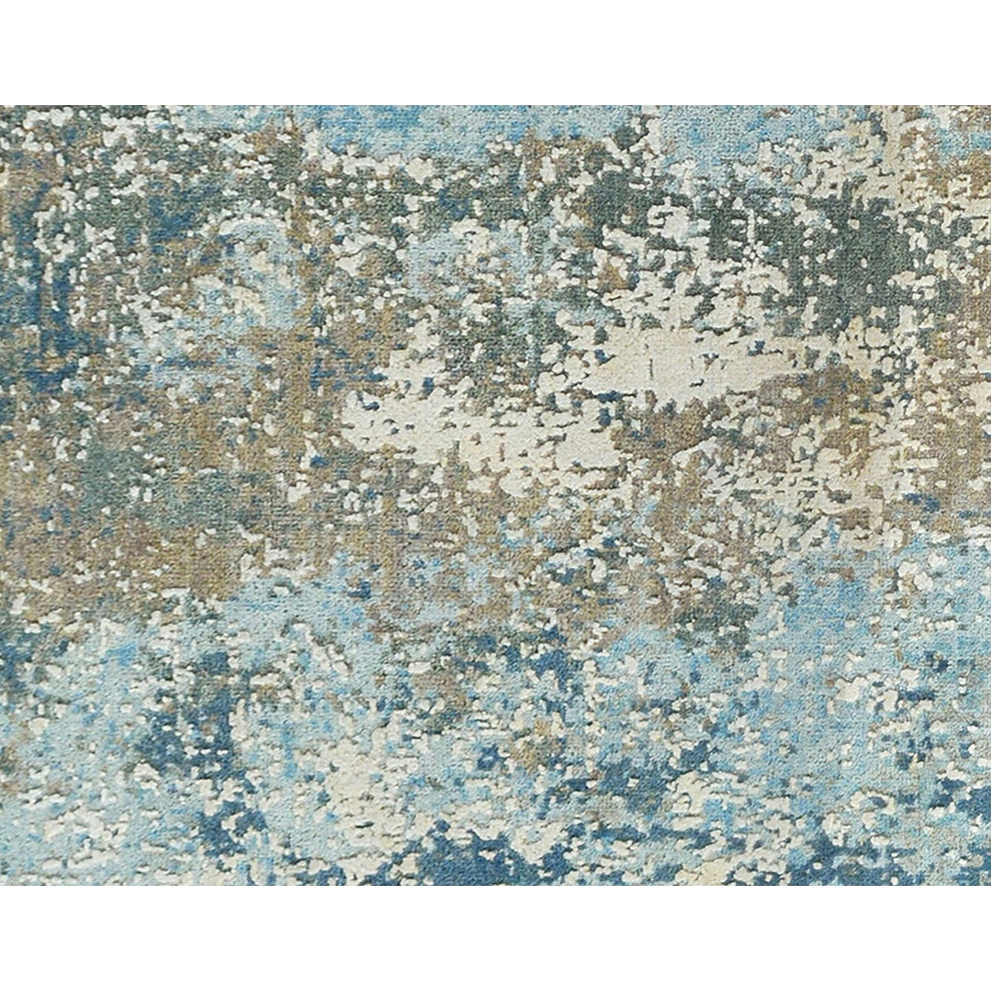 CANVAS ART W/ SILK C2363 GREY / BLUE