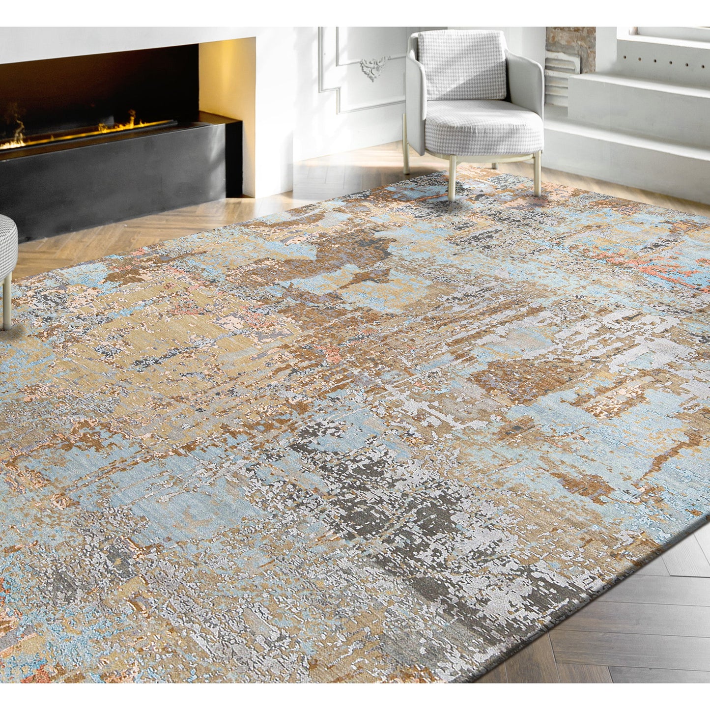 CANVAS ART W/ SILK C2368 MULTI