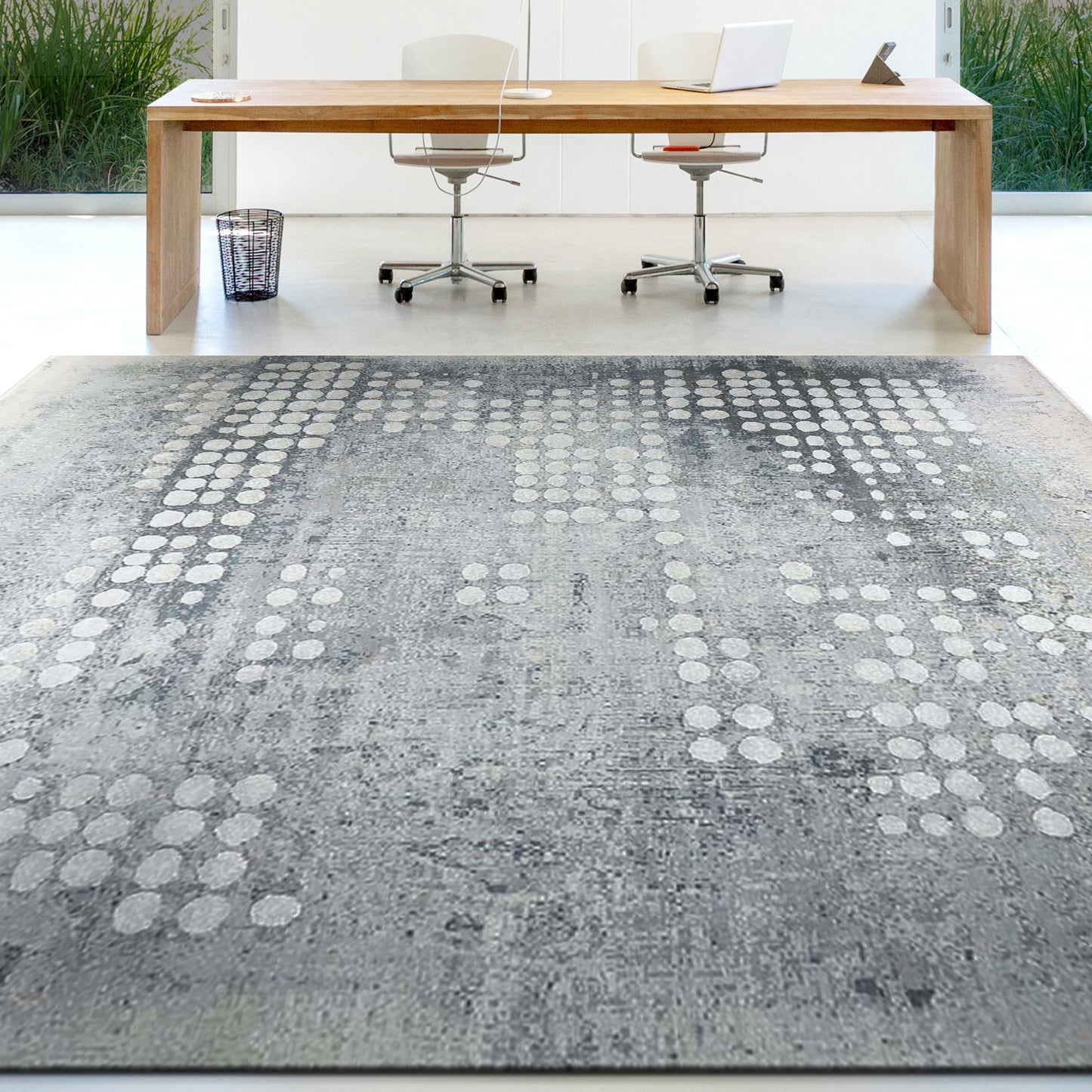 CANVAS ART W/ SILK C2603 BEIGE / CHARCOAL