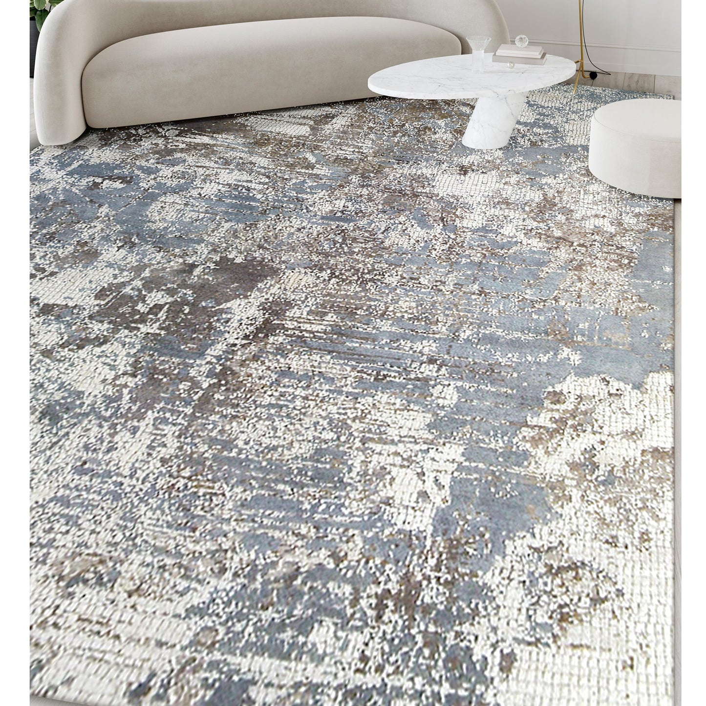 CANVAS ART W/ SILK C2606 BLUE