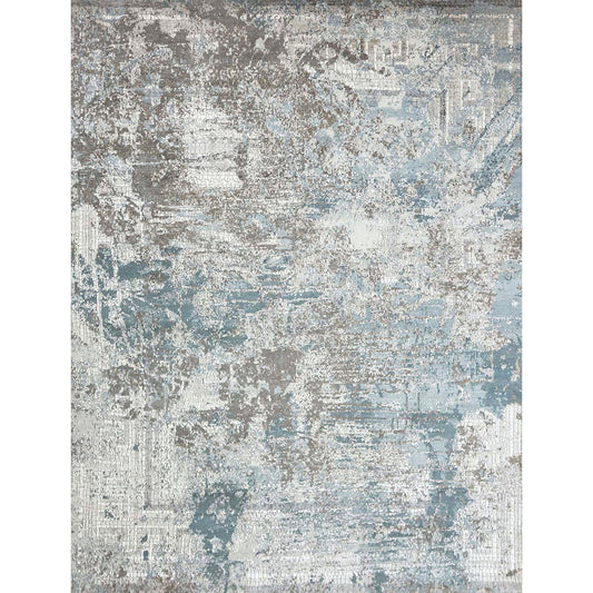 CANVAS ART W/ SILK C2607 BEIGE / BLUE
