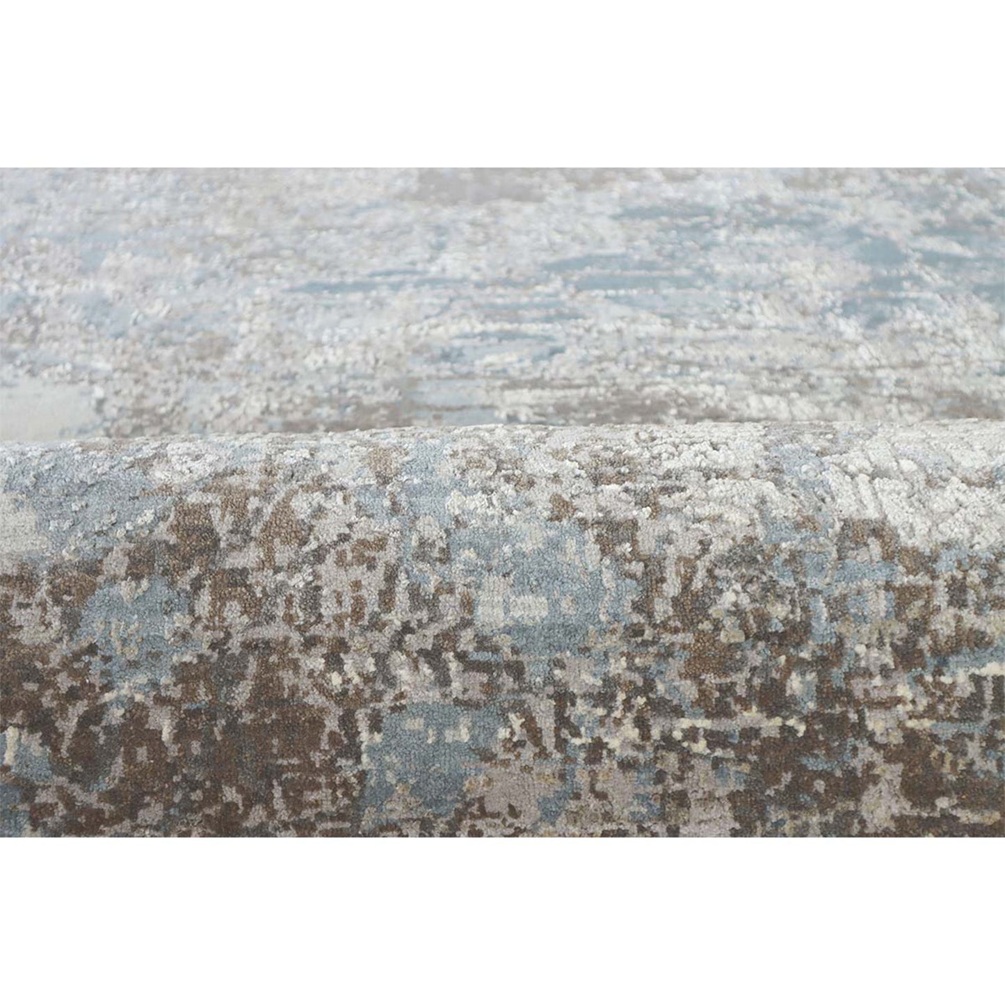 CANVAS ART W/ SILK C2607 BEIGE / BLUE