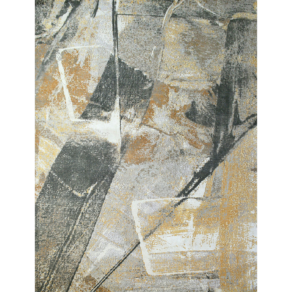 CANVAS ART W/ SILK C6694 GOLD / CHARCOAL