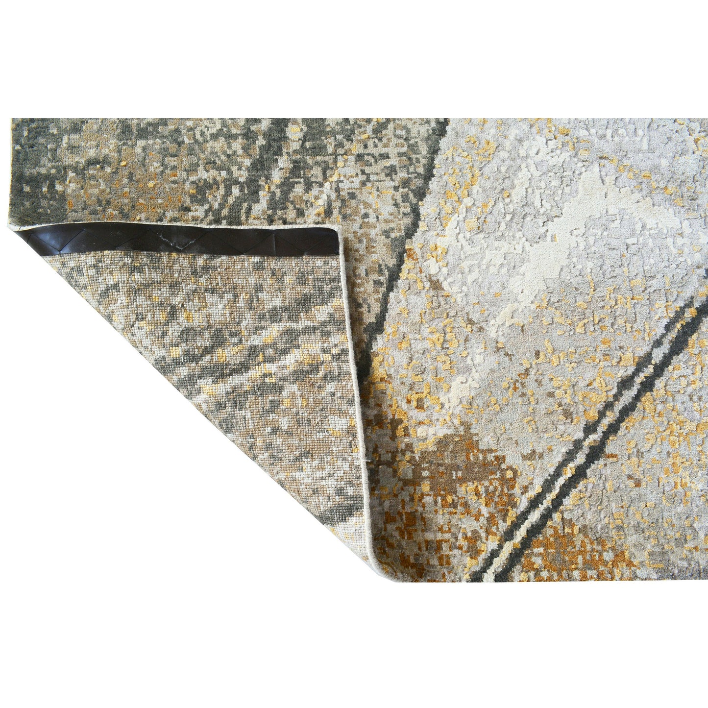 CANVAS ART W/ SILK C6694 GOLD / CHARCOAL