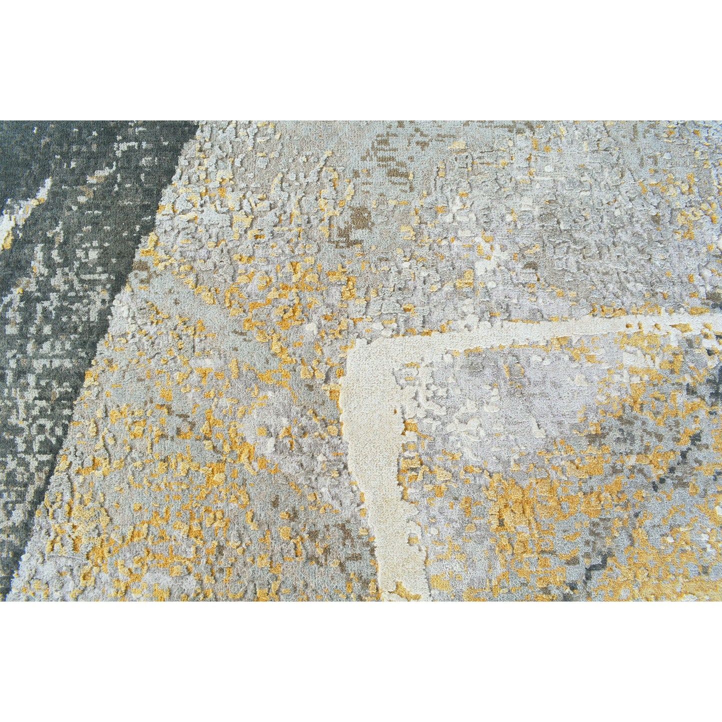 CANVAS ART W/ SILK C6694 GOLD / CHARCOAL