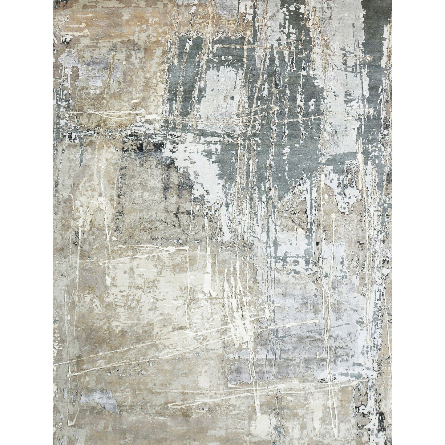 CANVAS ART W/ SILK C7095 DANE GREY / BLUE