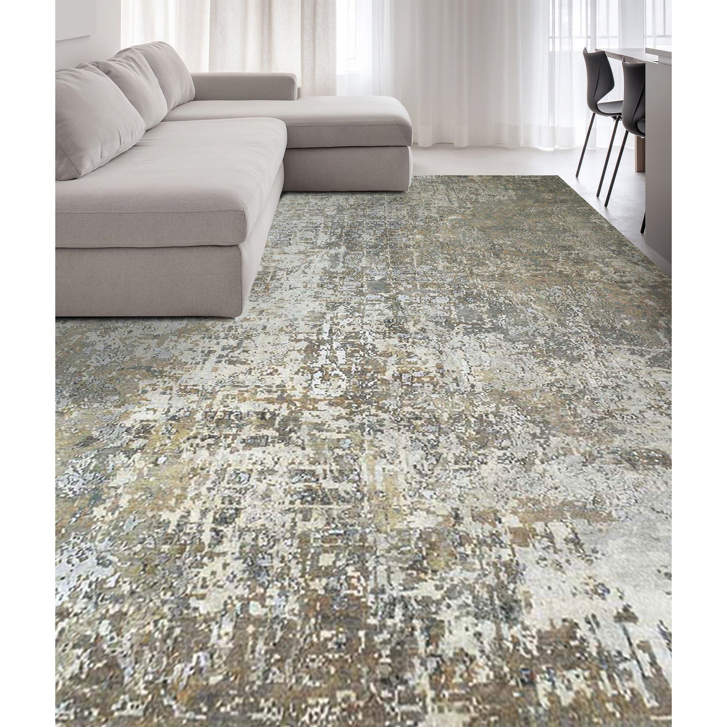CANVAS ART W/ SILK C7359 GREY / CHARCOAL