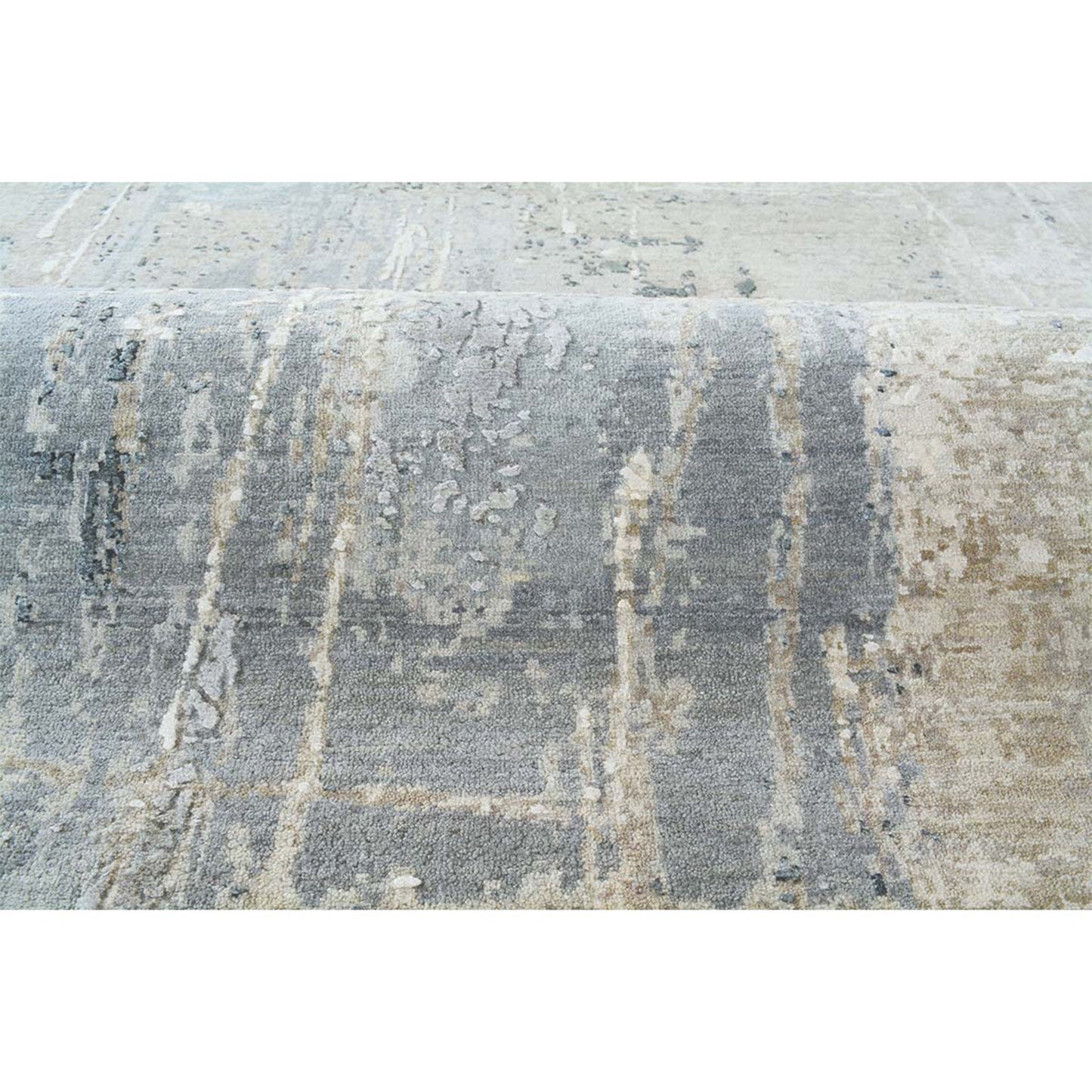 CANVAS ART W/ SILK C8511 BARRET GREY / BLUE