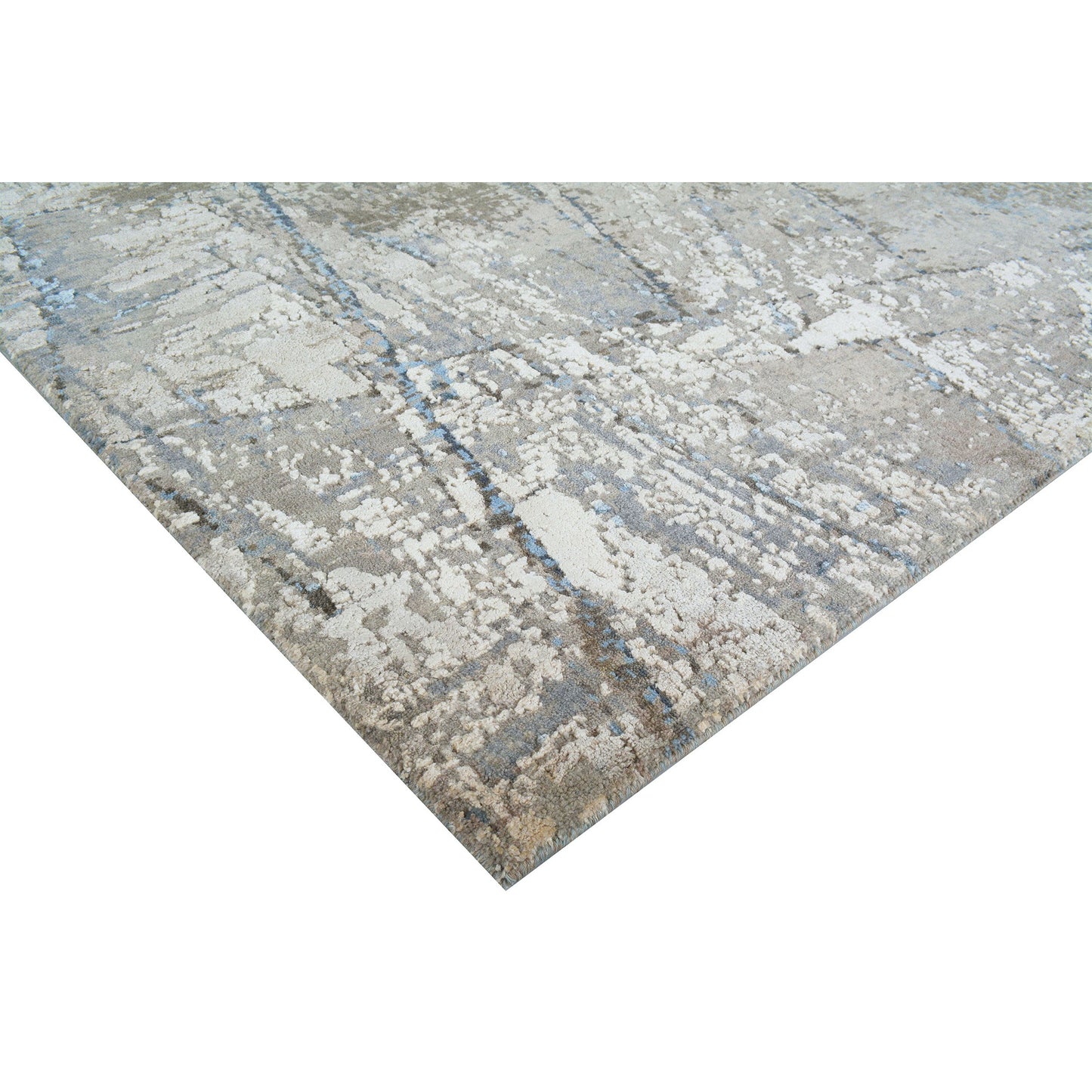 CANVAS ART W/ SILK C8607 CARLTON CHARCOAL / BLUE