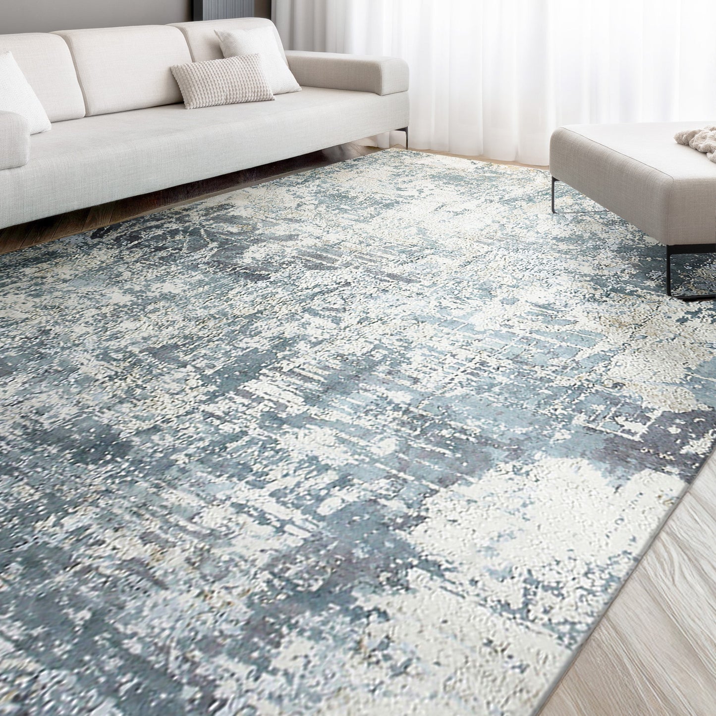CANVAS ART W/ SILK C8639 GRIFFIN BEIGE / GREY