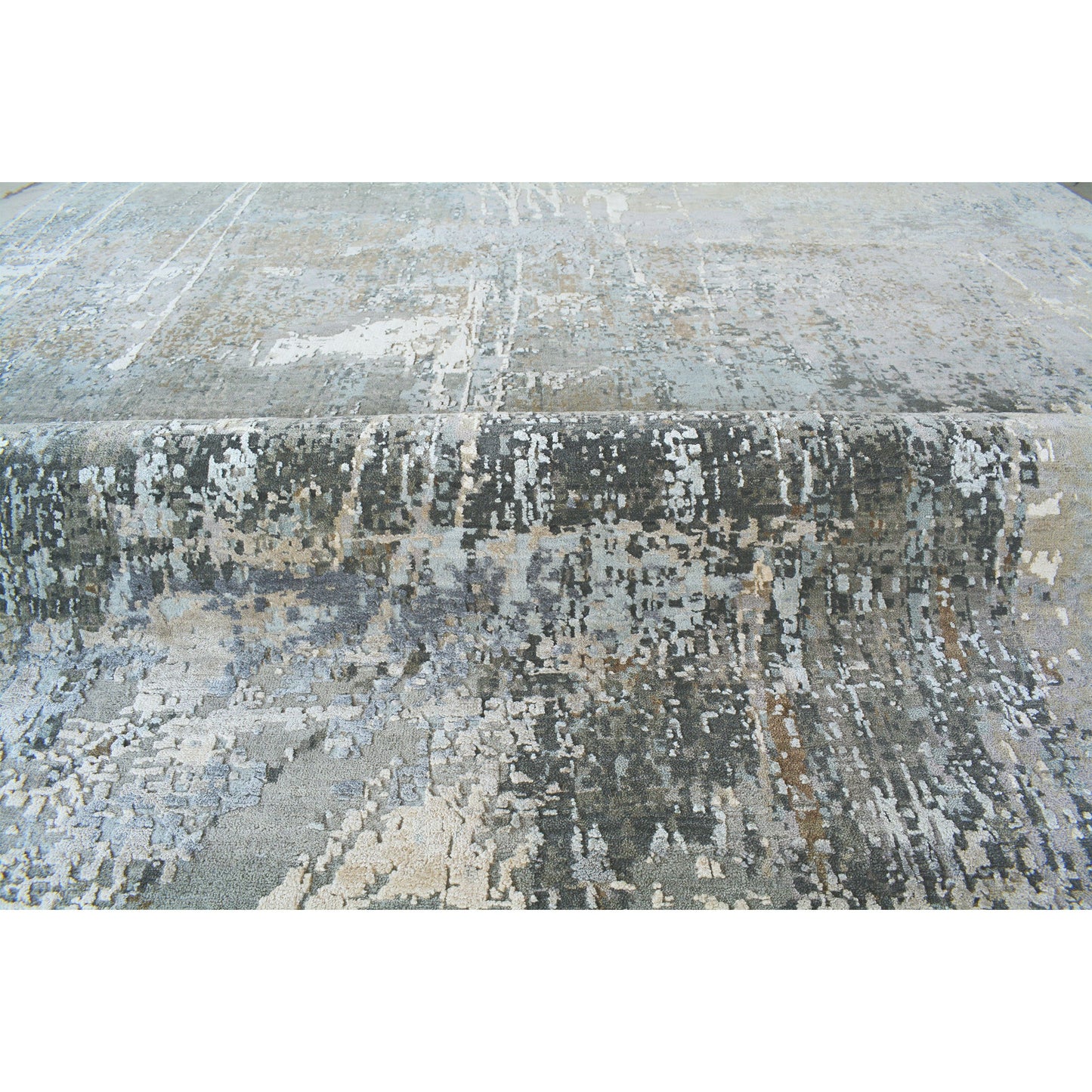 CANVAS ART W/ SILK C9612 ELKO GREY / BLUE