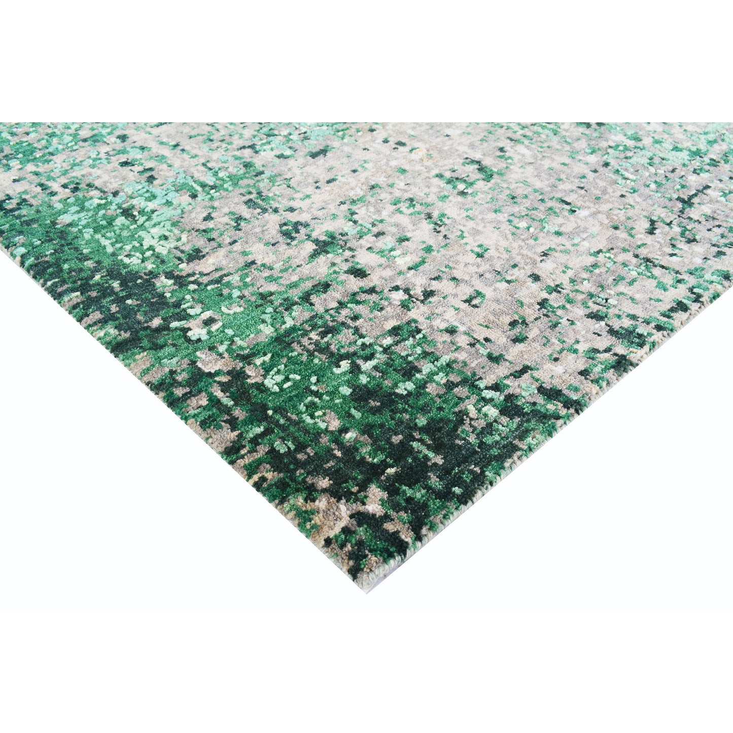 CANVAS ART W/ SILK C9223 GREY / GREEN