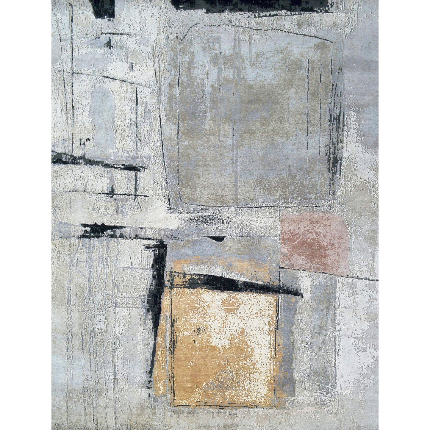 CANVAS ART W/ SILK C9315 SILVER / GOLD