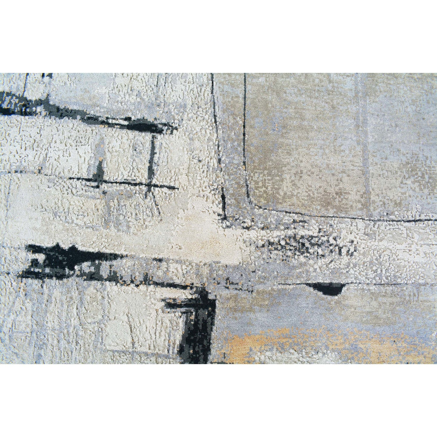 CANVAS ART W/ SILK C9315 SILVER / GOLD