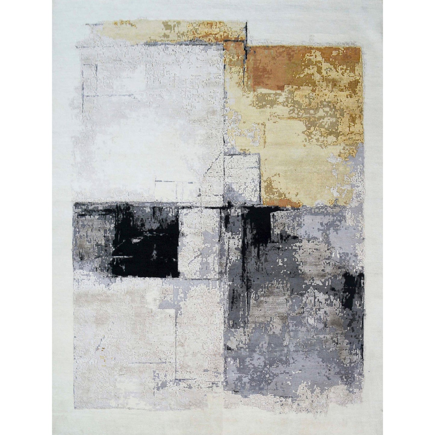 CANVAS ART W/ SILK C9344 IVORY / GOLD