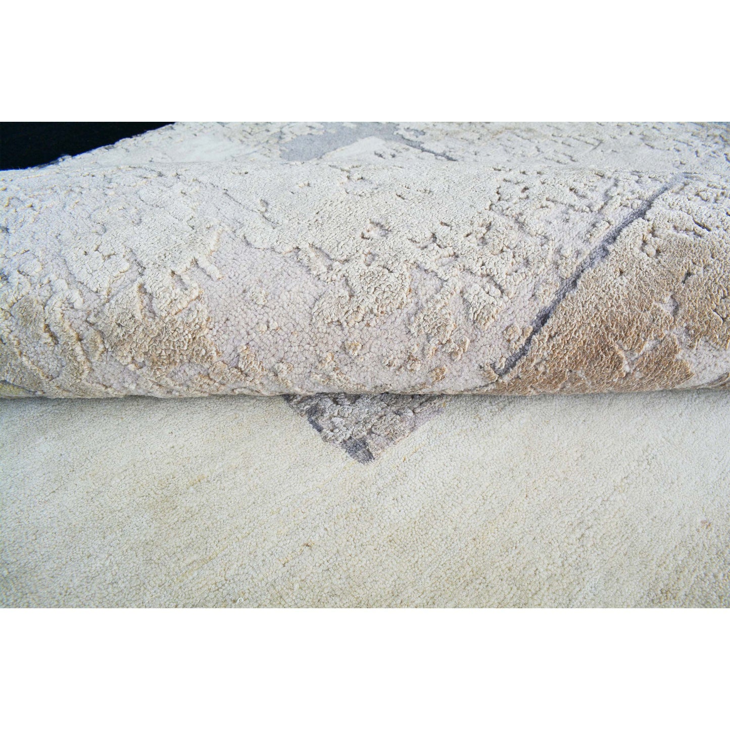 CANVAS ART W/ SILK C9344 IVORY / GOLD