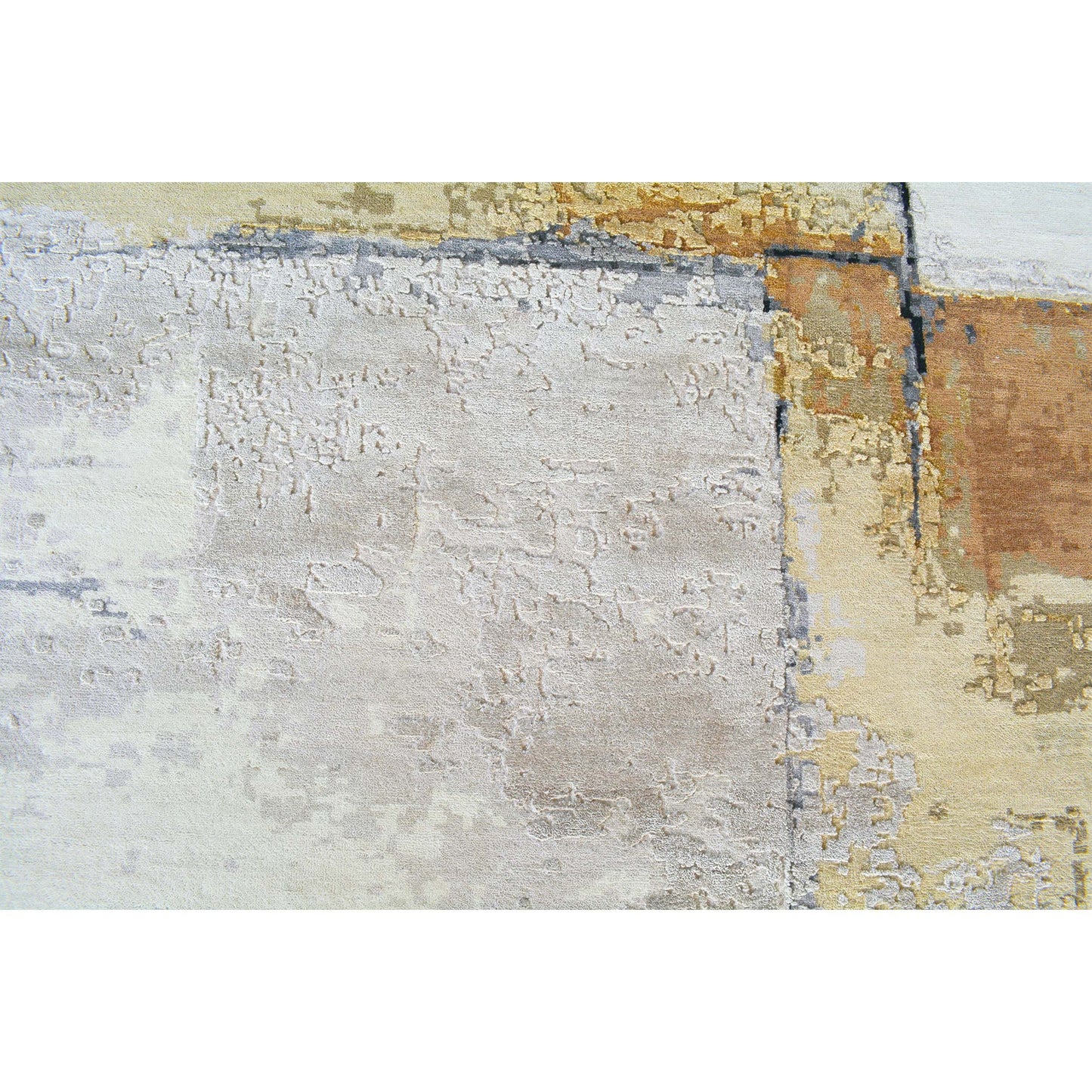 CANVAS ART W/ SILK C9344 IVORY / GOLD