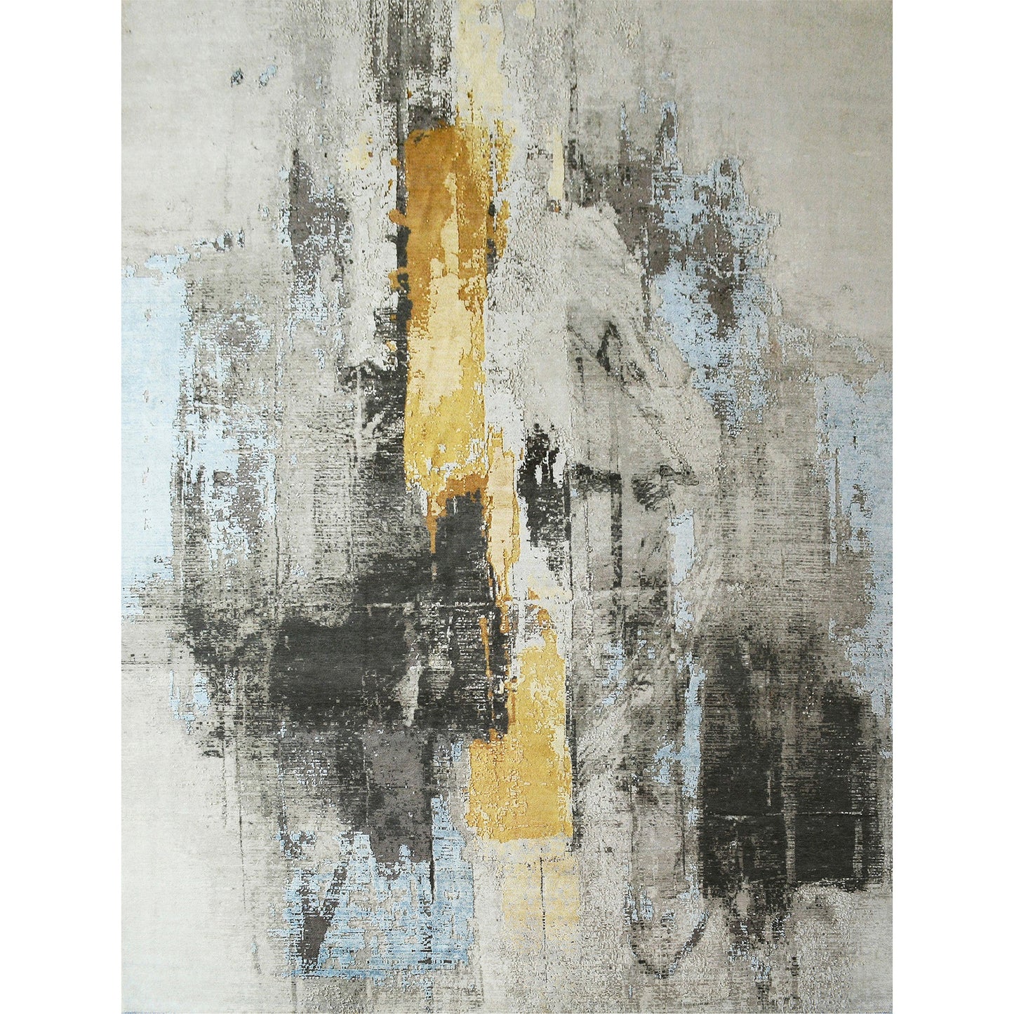 CANVAS ART W/ SILK C9364 CHARCOAL / YELLOW