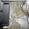 CANVAS ART W/ SILK C9482 CHARCOAL / GOLD