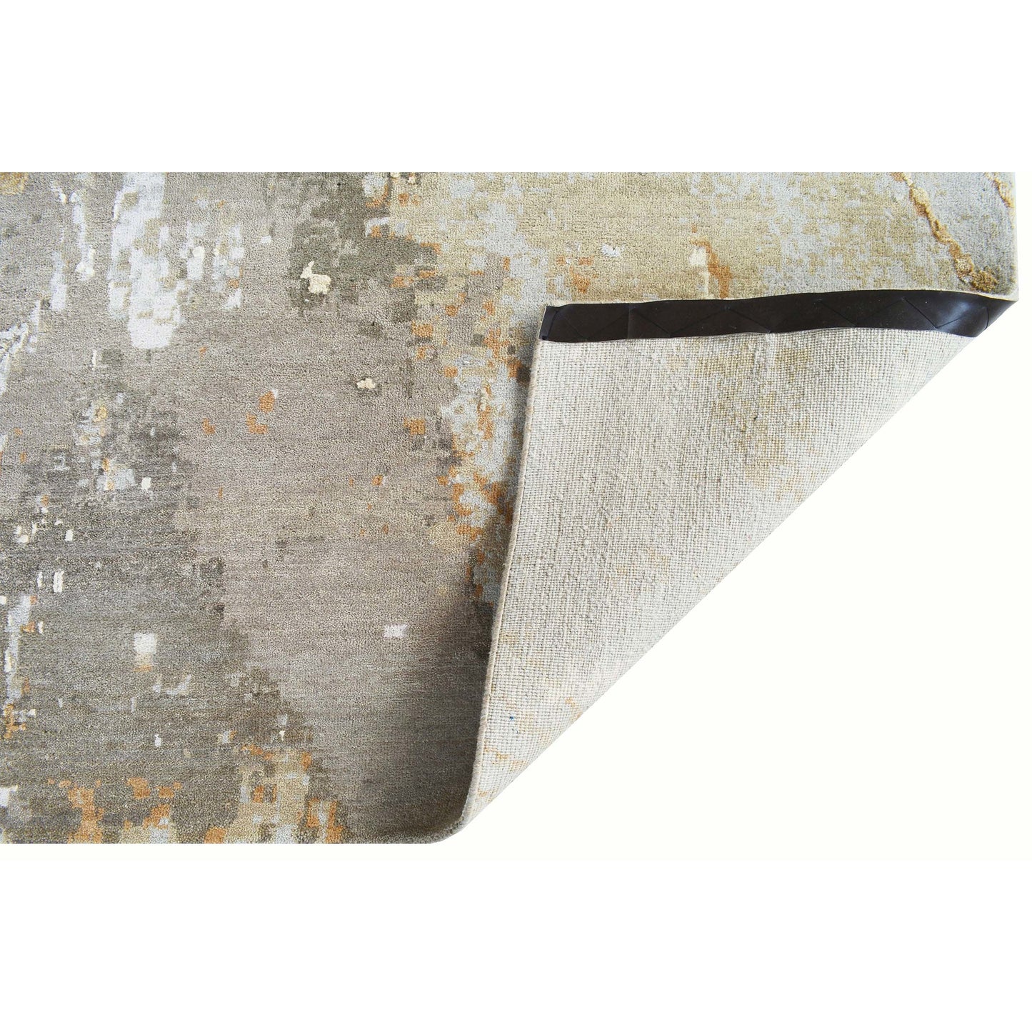 CANVAS ART W/ SILK C9482 CHARCOAL / GOLD