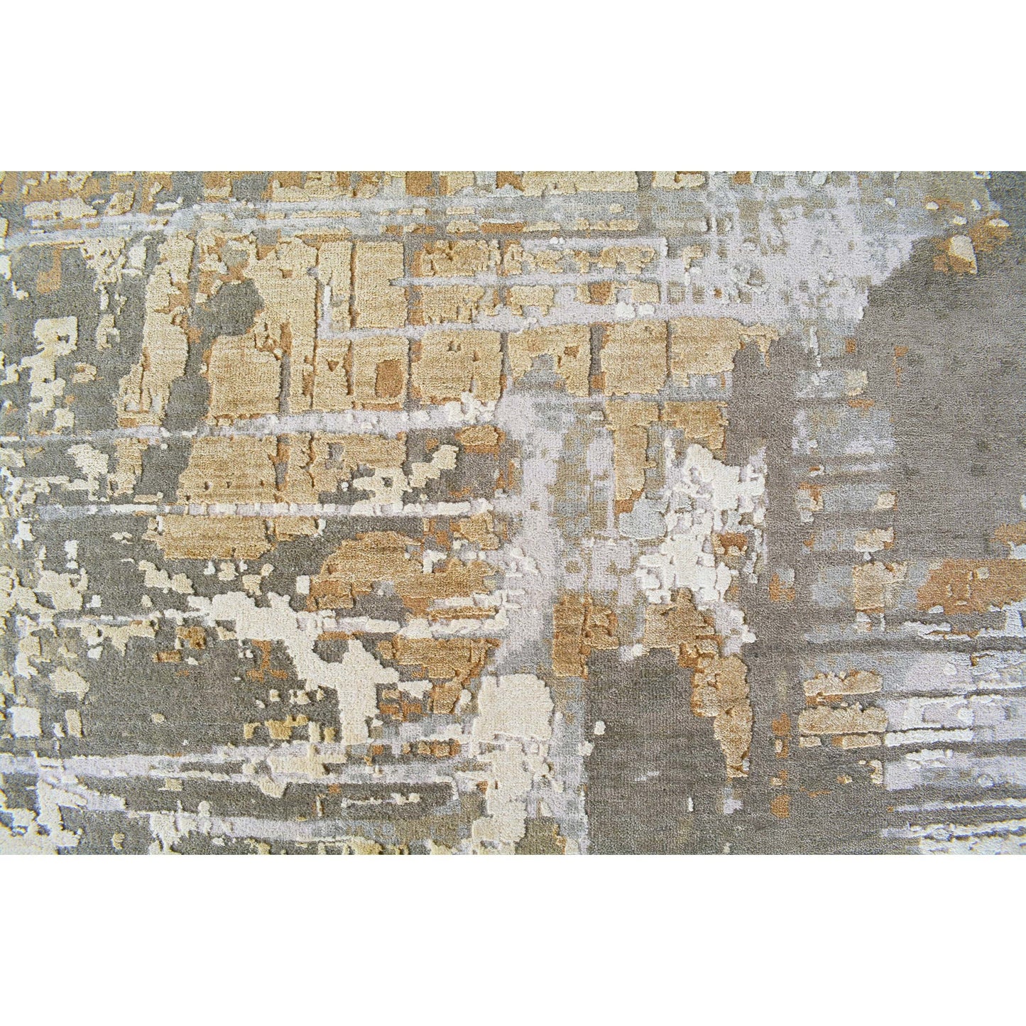 CANVAS ART W/ SILK C9482 CHARCOAL / GOLD