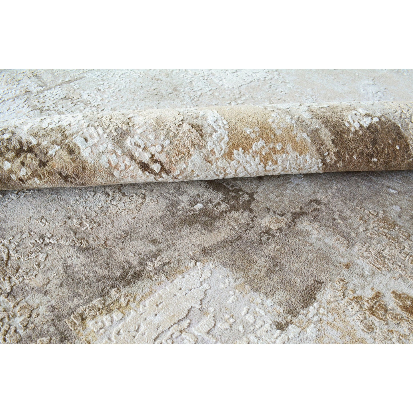 CANVAS ART W/ SILK C9701 BEIGE / BROWN