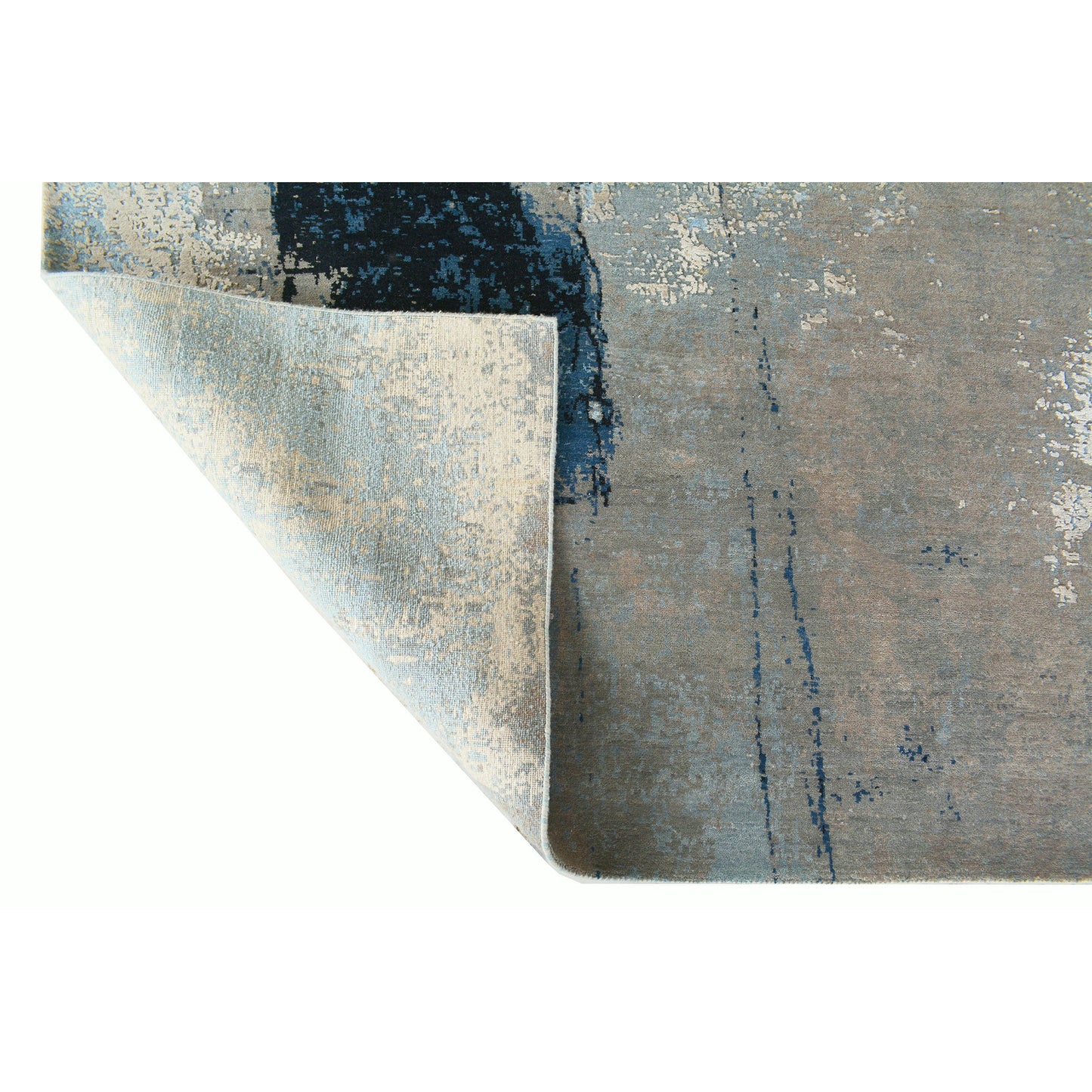 CANVAS ART W/ SILK CH200 BLUE / GREY